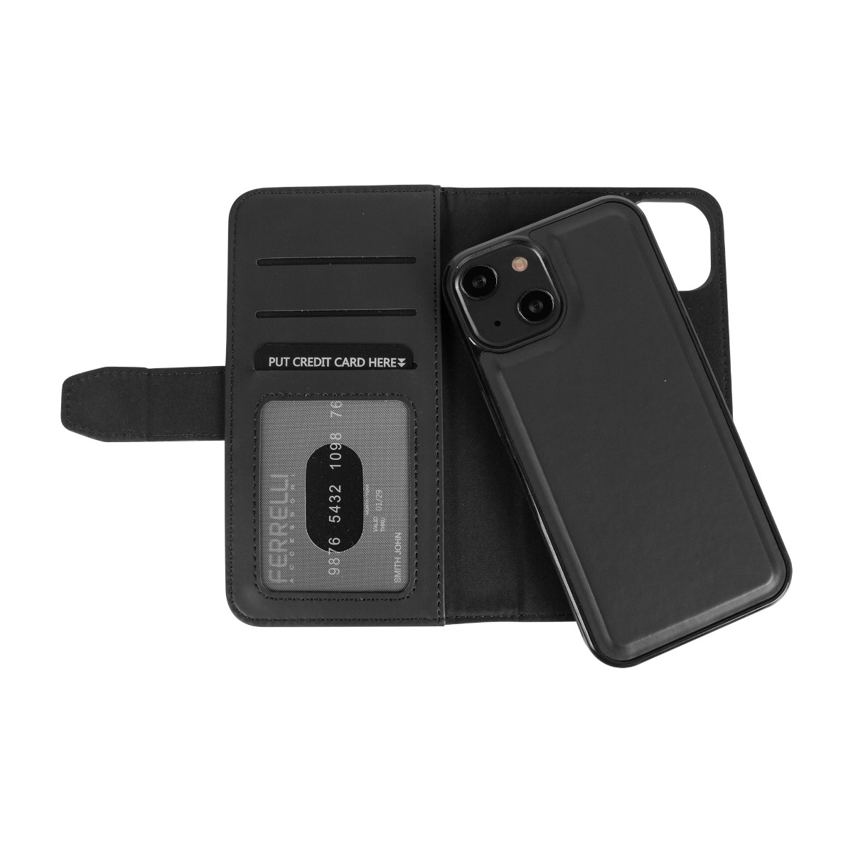 Ferrelli Duo Flip iPhone 13 Cover, sort billede 4