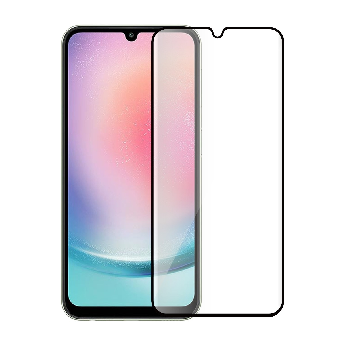 Dacota Platinum Samsung Galaxy A25 5G Tiger Glass skærmbeskytter, sort billede 1