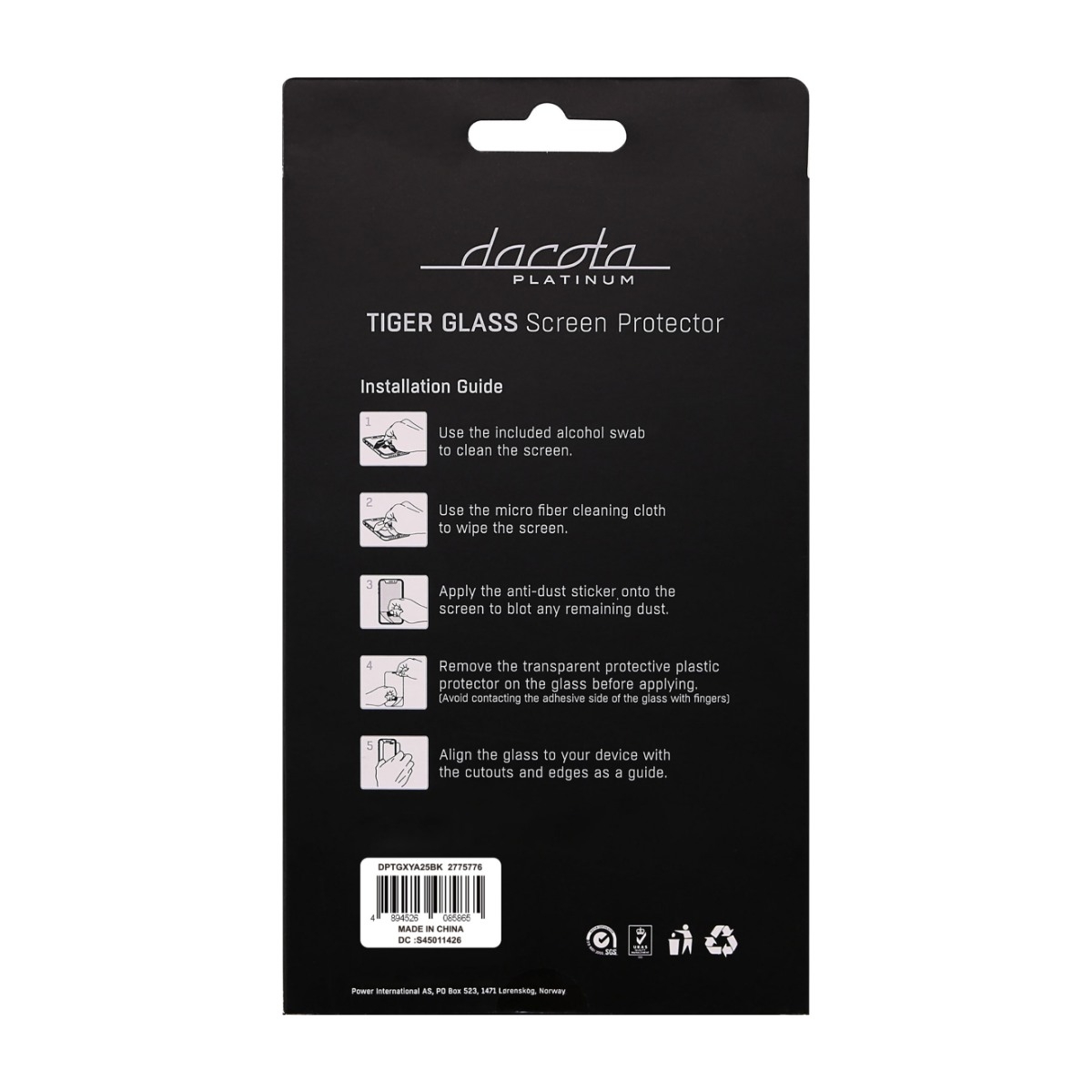 Dacota Platinum Samsung Galaxy A25 5G Tiger Glass skærmbeskytter, sort billede 4