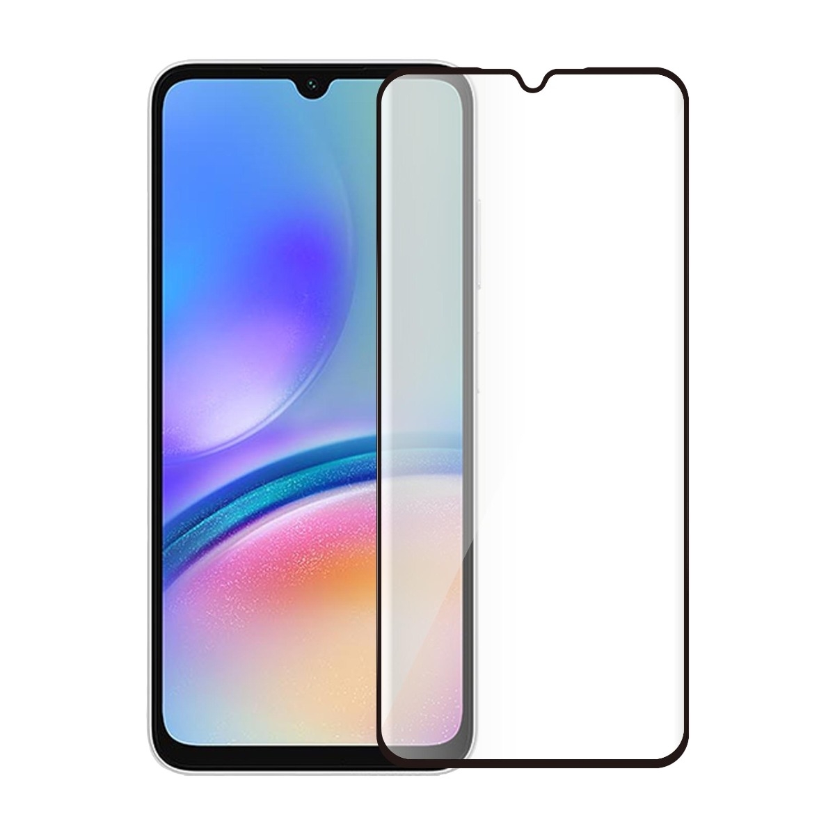 Dacota Platinum Samsung Galaxy A05S Tiger Glass skærmbeskytter, sort billede 1