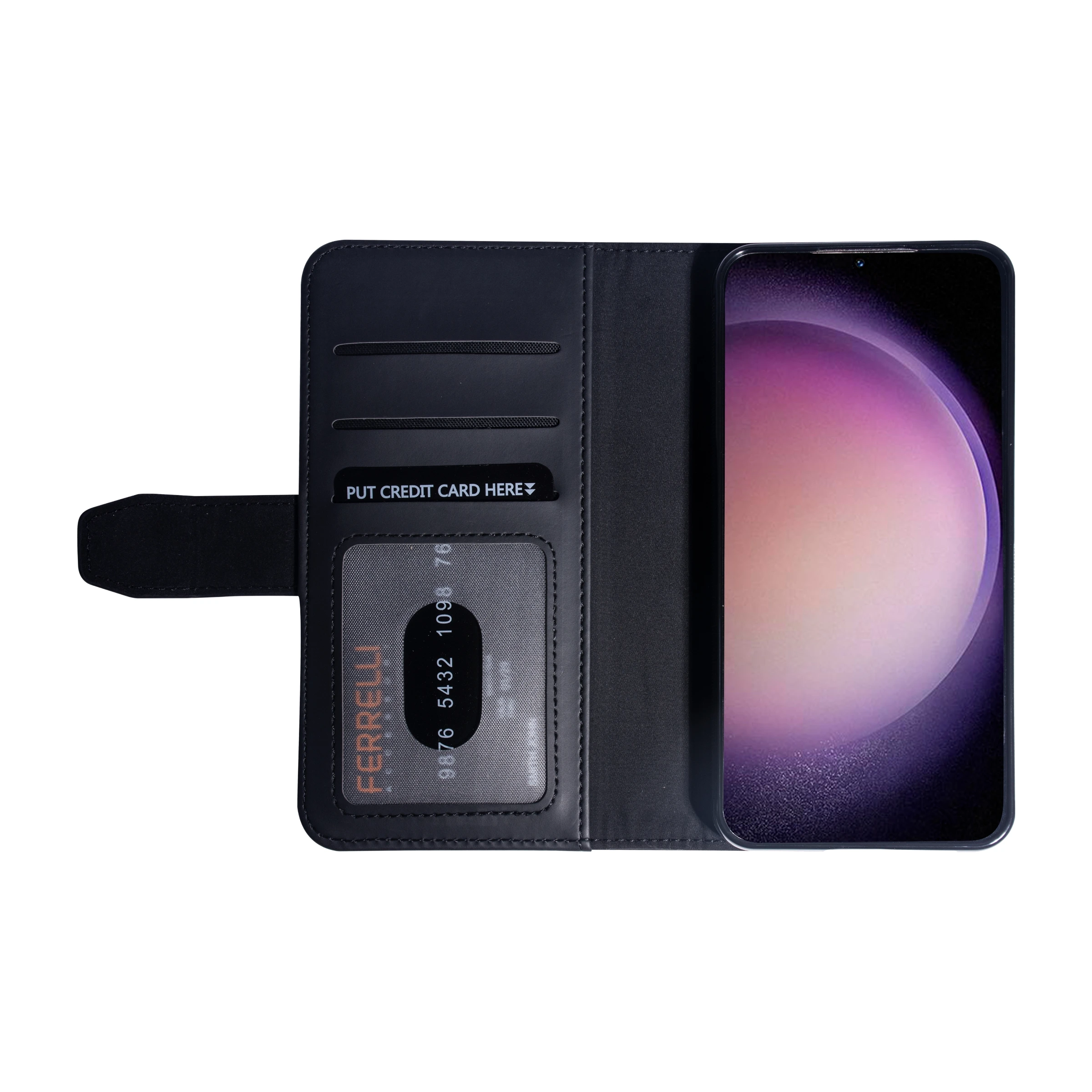 Ferrelli Samsung Galaxy S24 Duo Flip Cover, sort billede 4