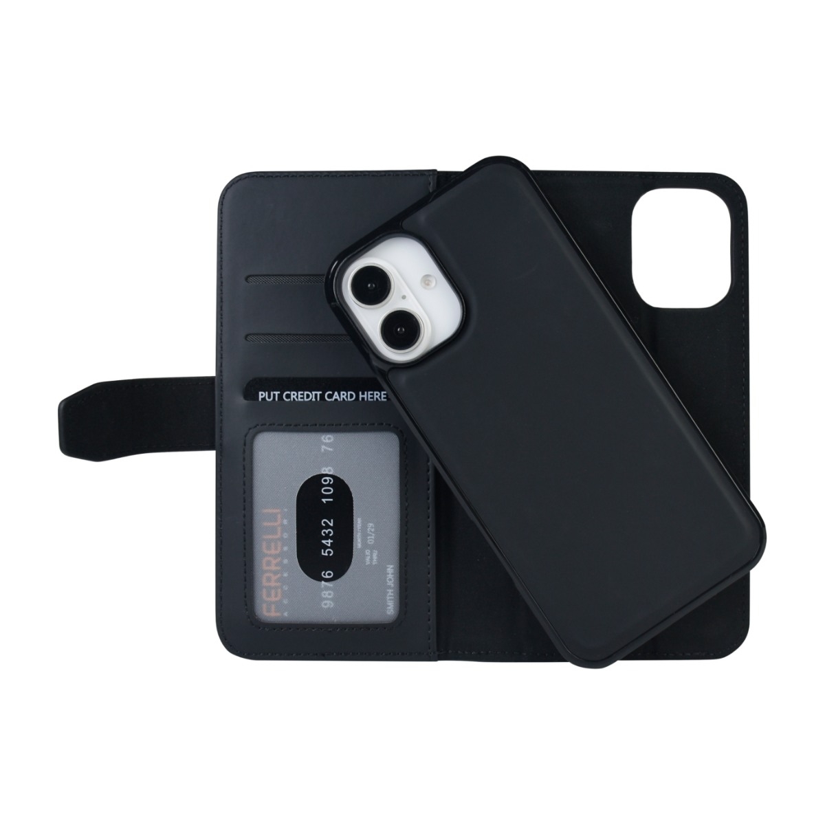 Ferrelli iPhone 16 Plus Duo Flip Cover, sort billede 4
