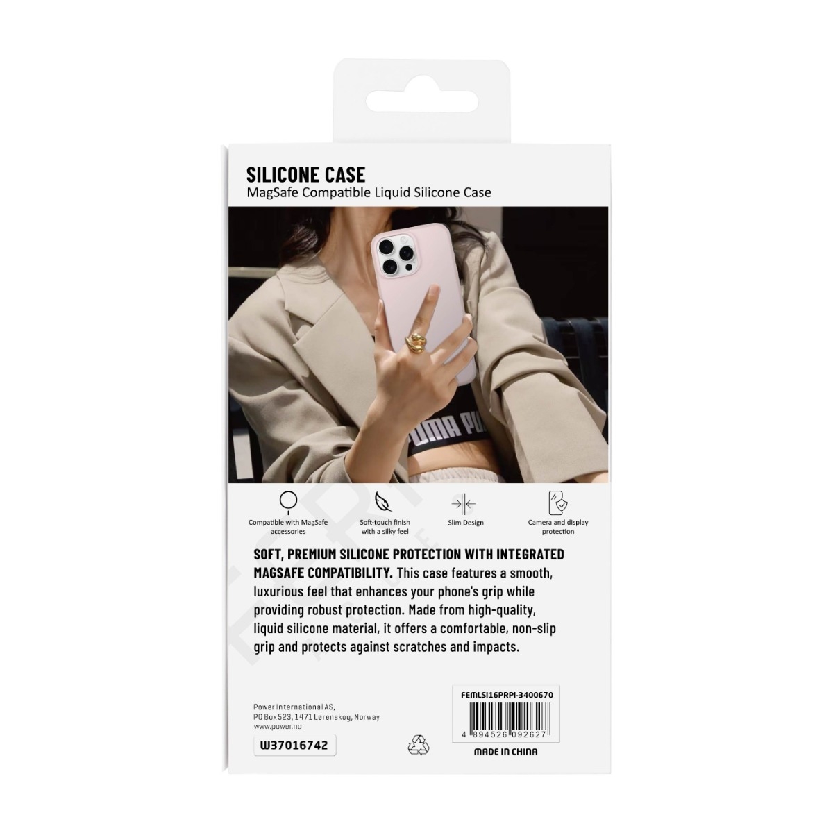 Ferrelli iPhone 16 Pro magnetisk Liquid silikone-cover, lyserød billede 3
