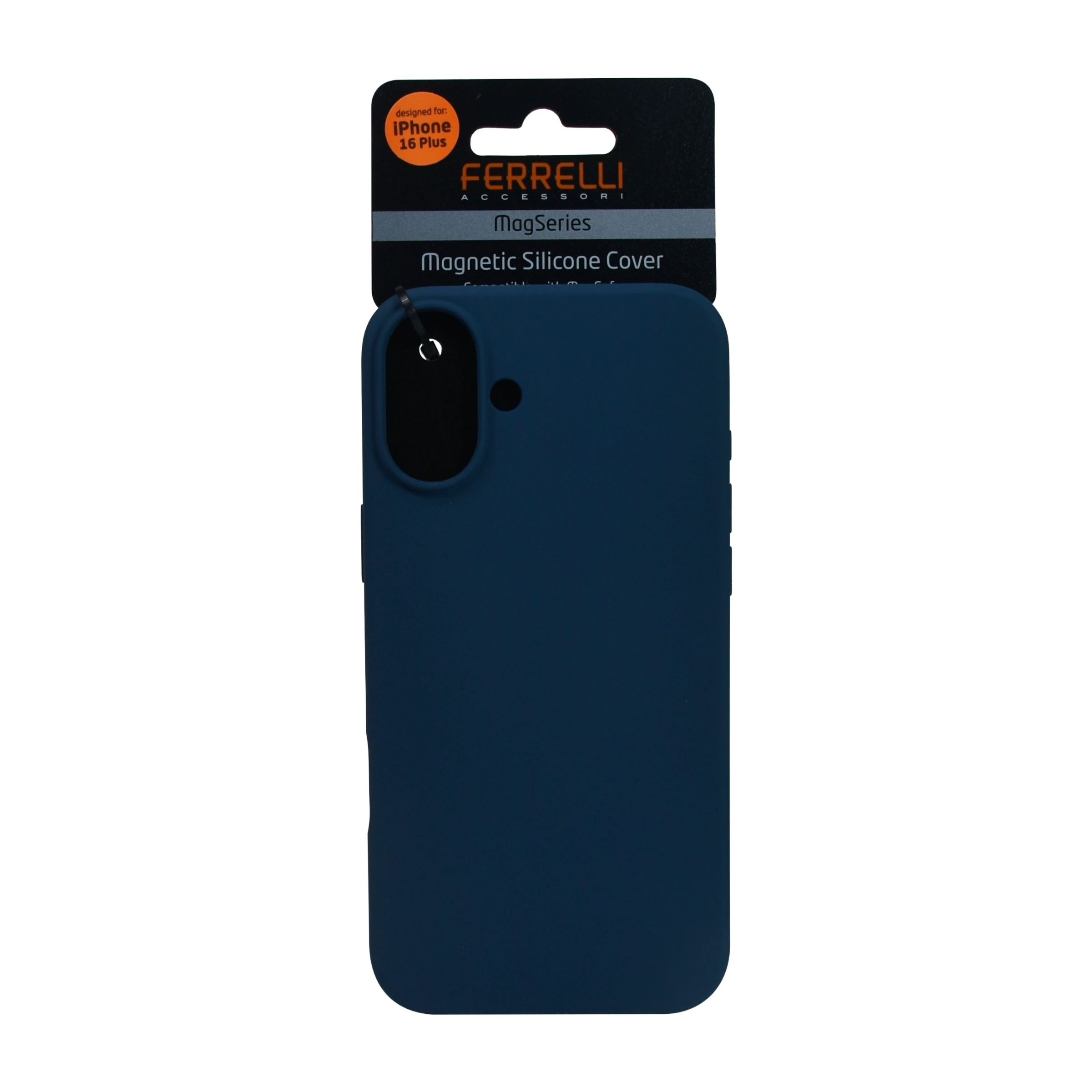 Ferrelli iPhone 16 Pro magnetisk Liquid silikone-cover, blå billede 4