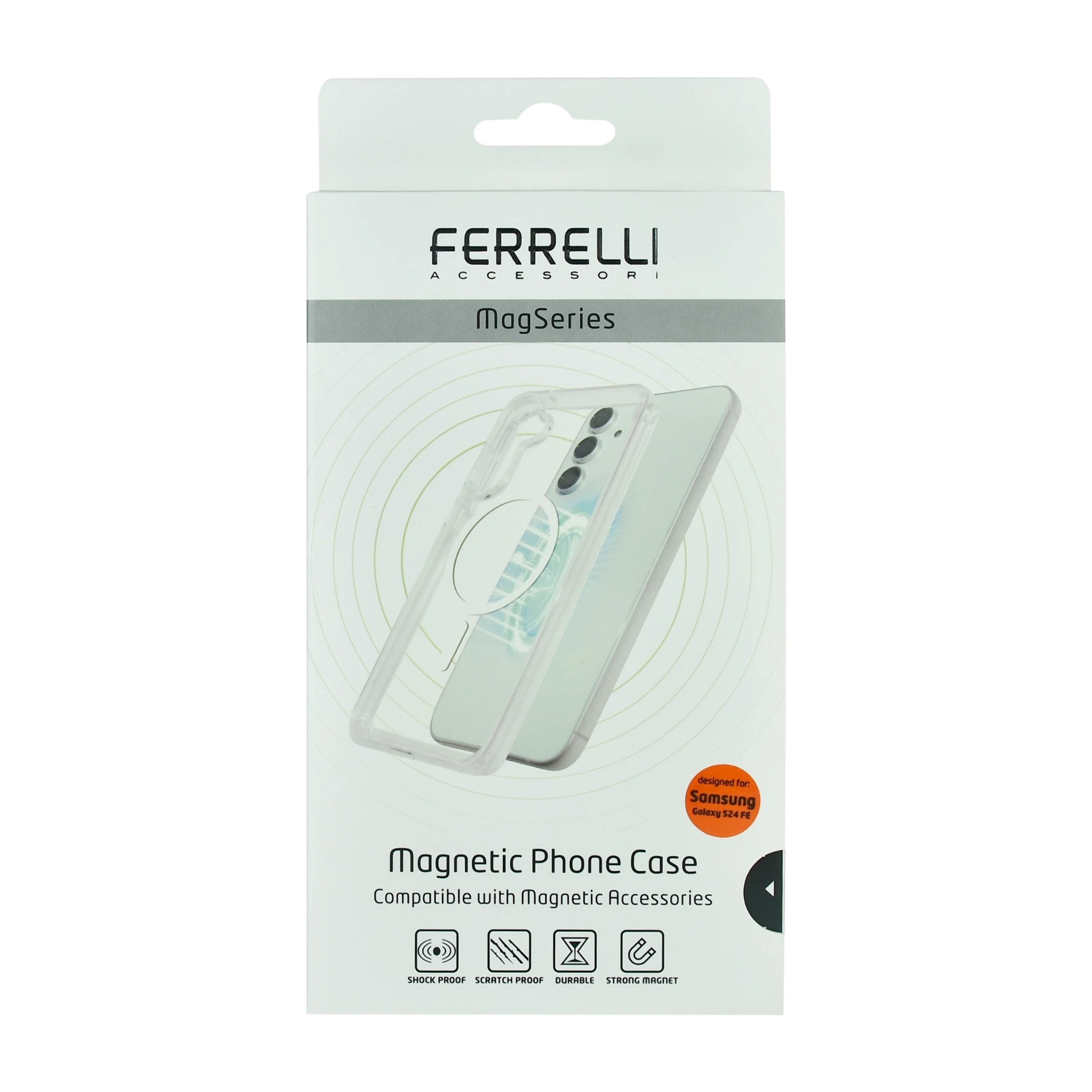 Ferrelli Samsung Galaxy S24 FE magnetisk, gennemsigtigt cover billede 3