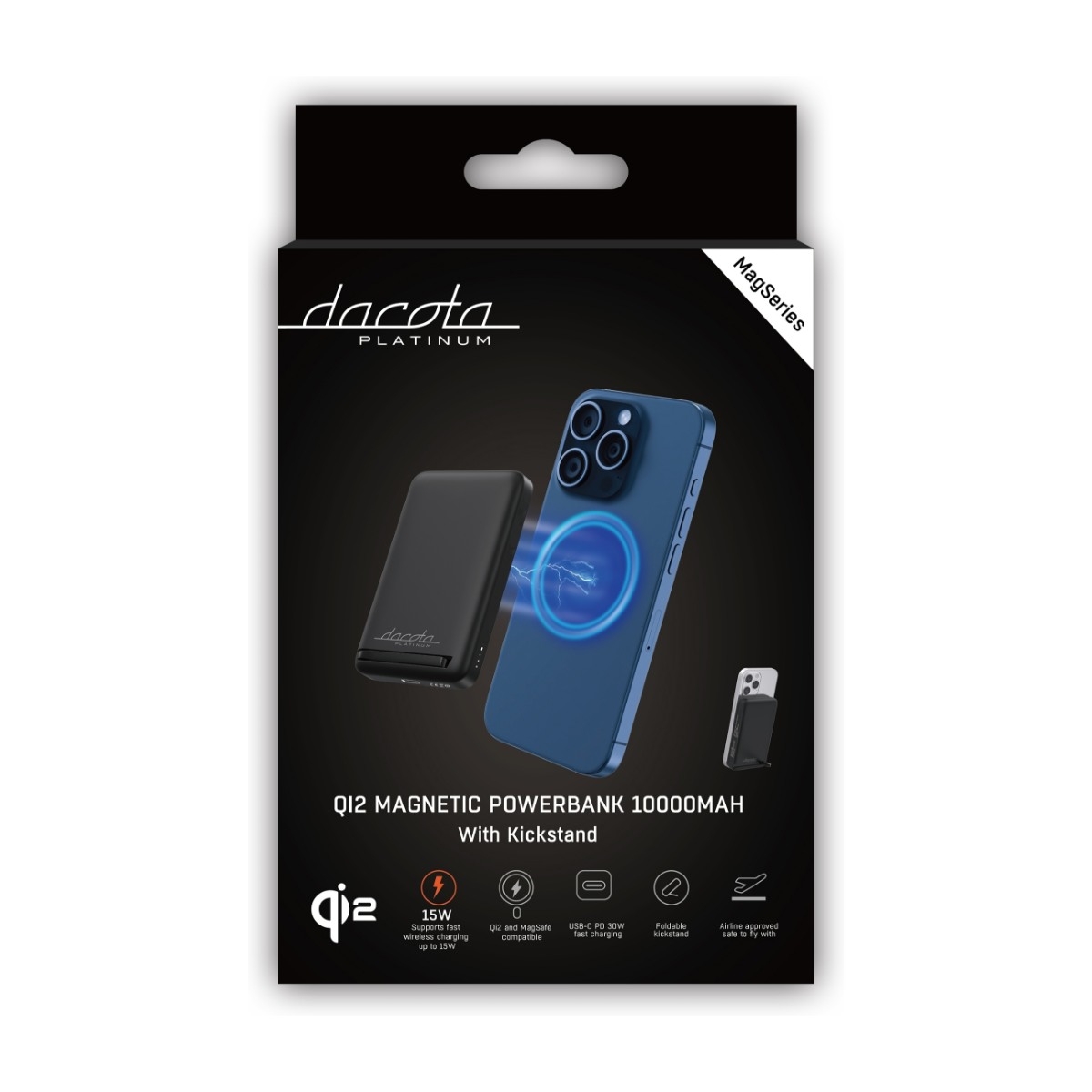 Dacota Platinum Qi2 magnetisk powerbank 10 000 mAh billede 4