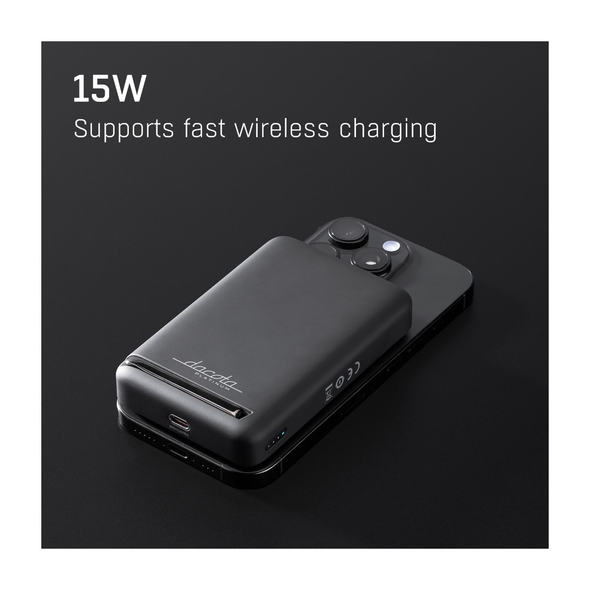 Dacota Platinum Qi2 magnetisk powerbank 10 000 mAh billede 2