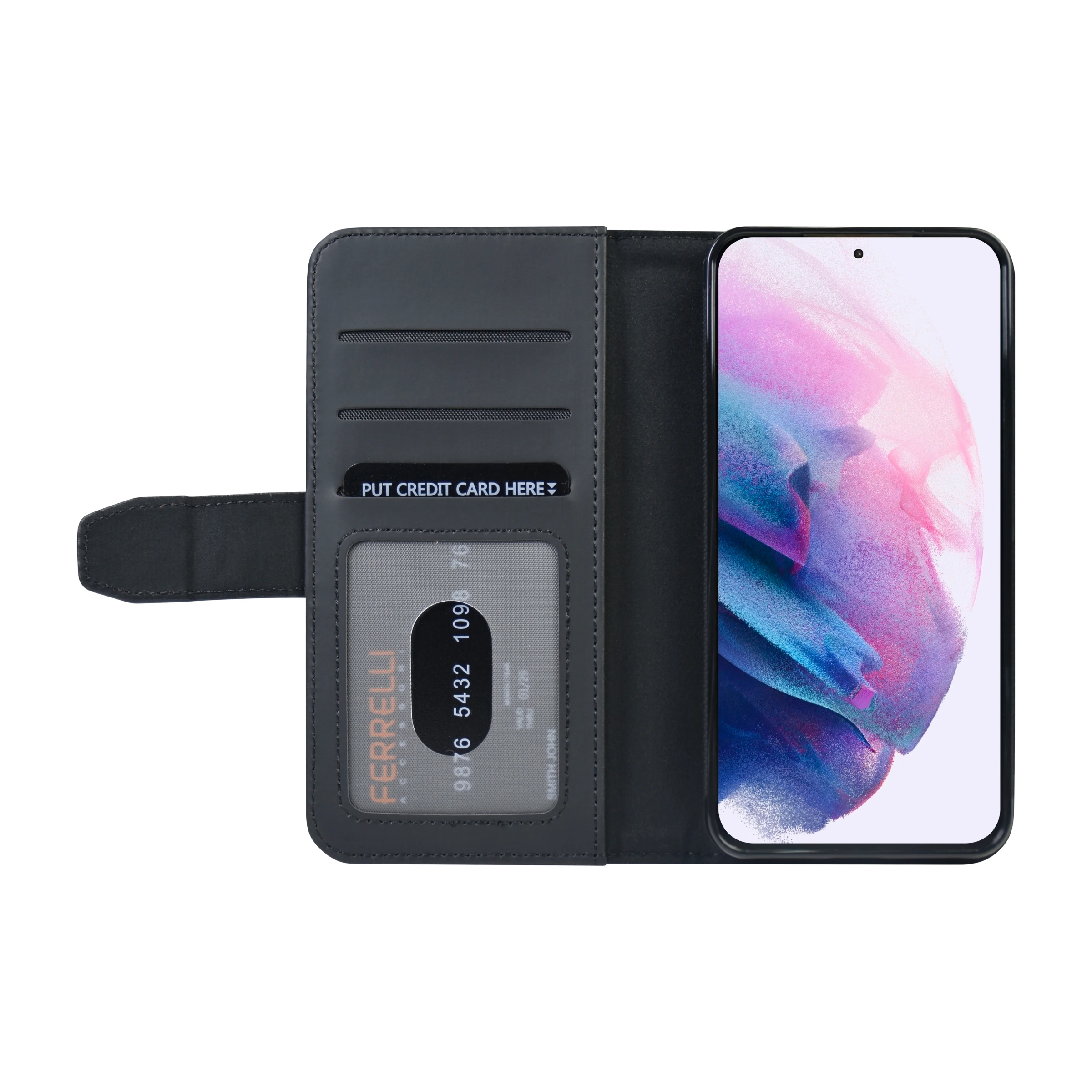 Ferrelli Samsung Galaxy S25 Duo Flip Cover, sort billede 4