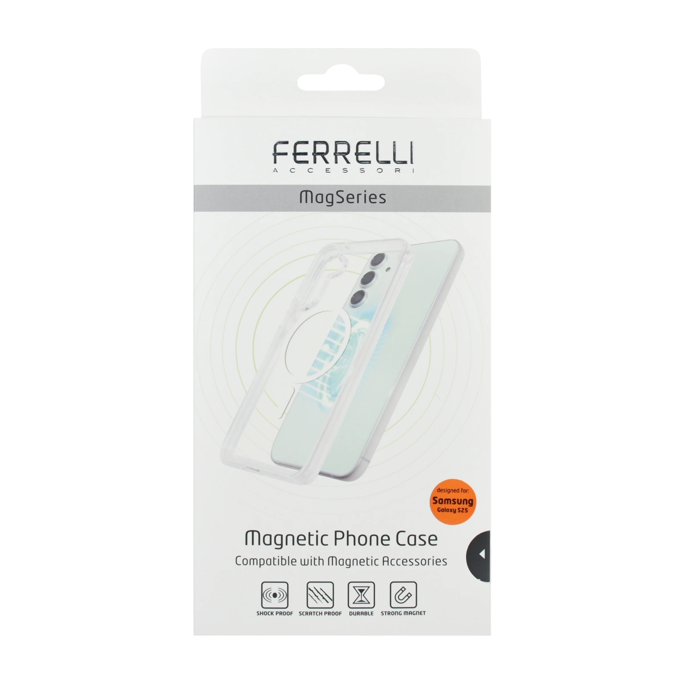Ferrelli Samsung Galaxy S25 magnetisk, gennemsigtigt cover billede 4