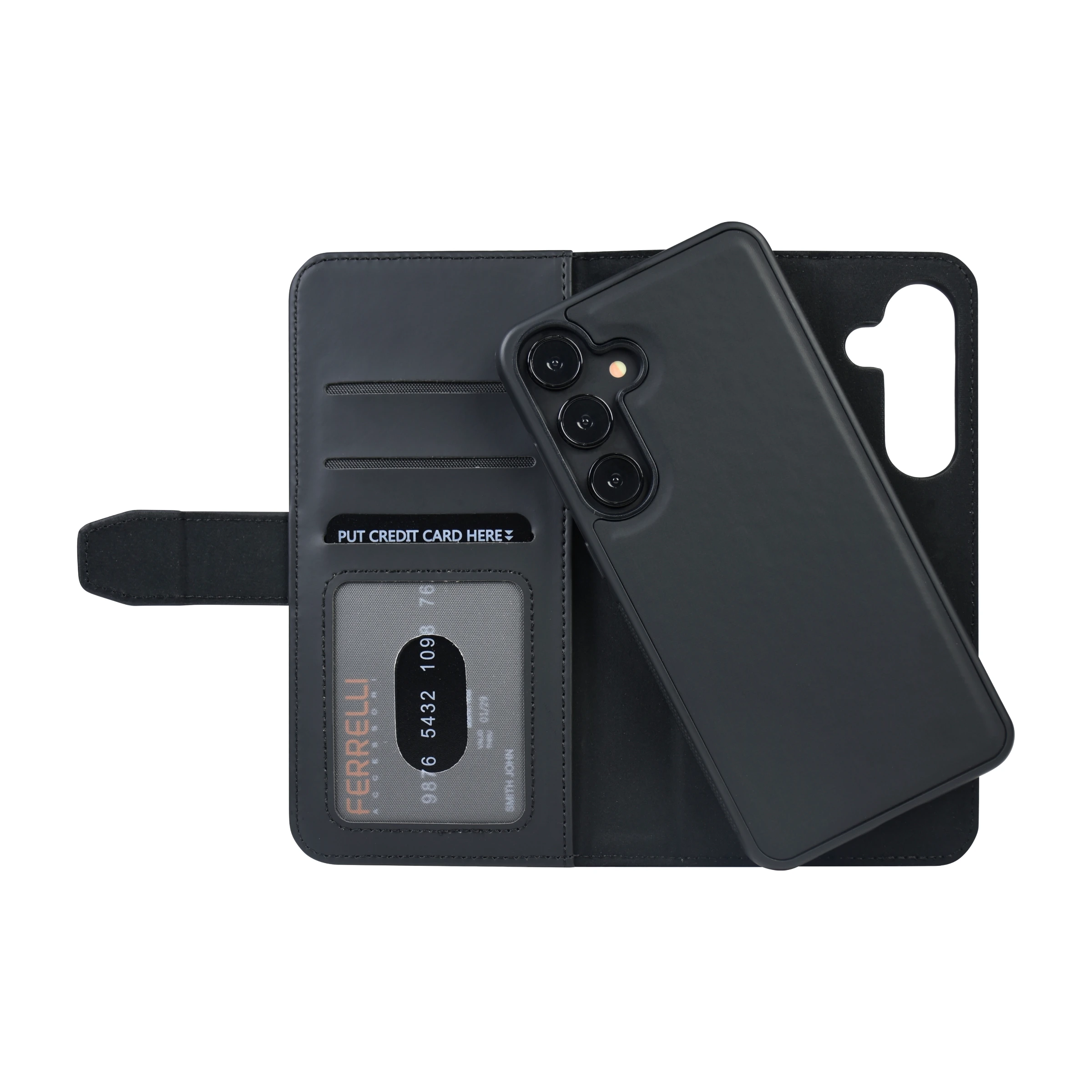Ferrelli Samsung Galaxy S25+ Duo Flip Cover, sort billede 2
