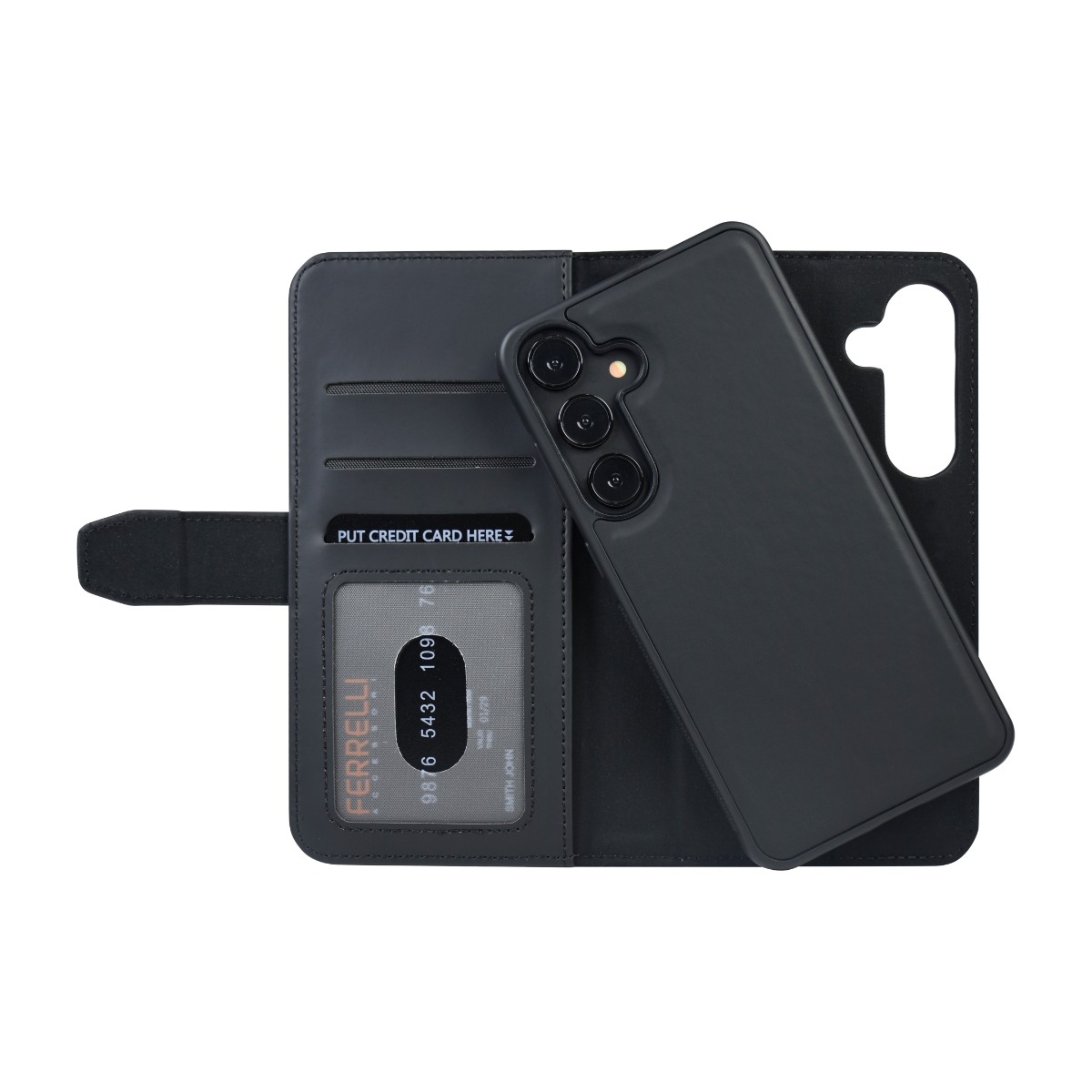 Ferrelli Samsung Galaxy S25+ Duo Flip Cover, sort billede 3
