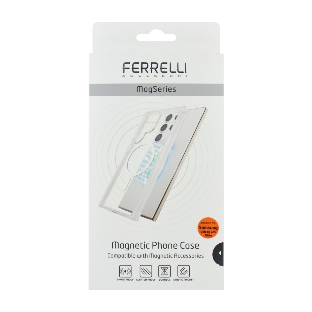 Ferrelli Samsung Galaxy S25 Ultra magnetisk, gennemsigtigt cover billede 4