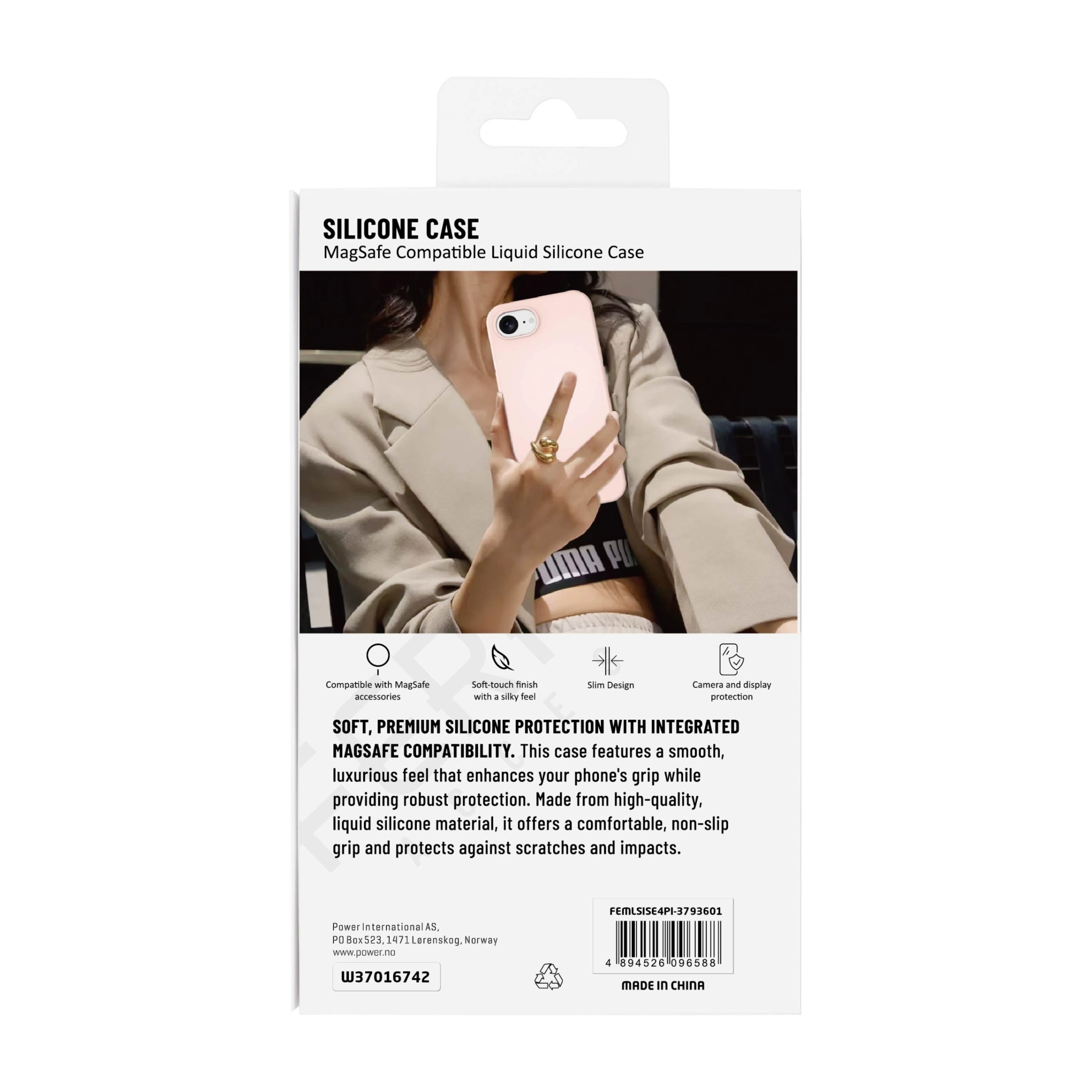 Ferrelli iPhone 17e/16e magnetisk Liquid silikone-cover, lyserød billede 3