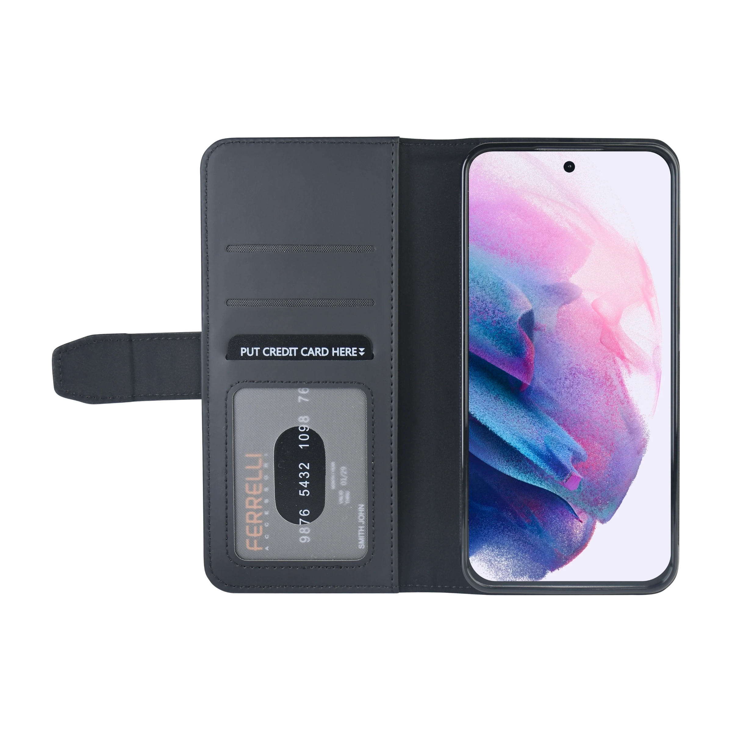 Ferrelli Samsung Galaxy A56 Duo Flip Cover, sort billede 4