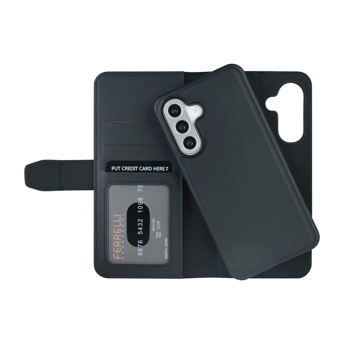 Ferrelli Samsung Galaxy A36 Duo Flip Cover, sort billede 4