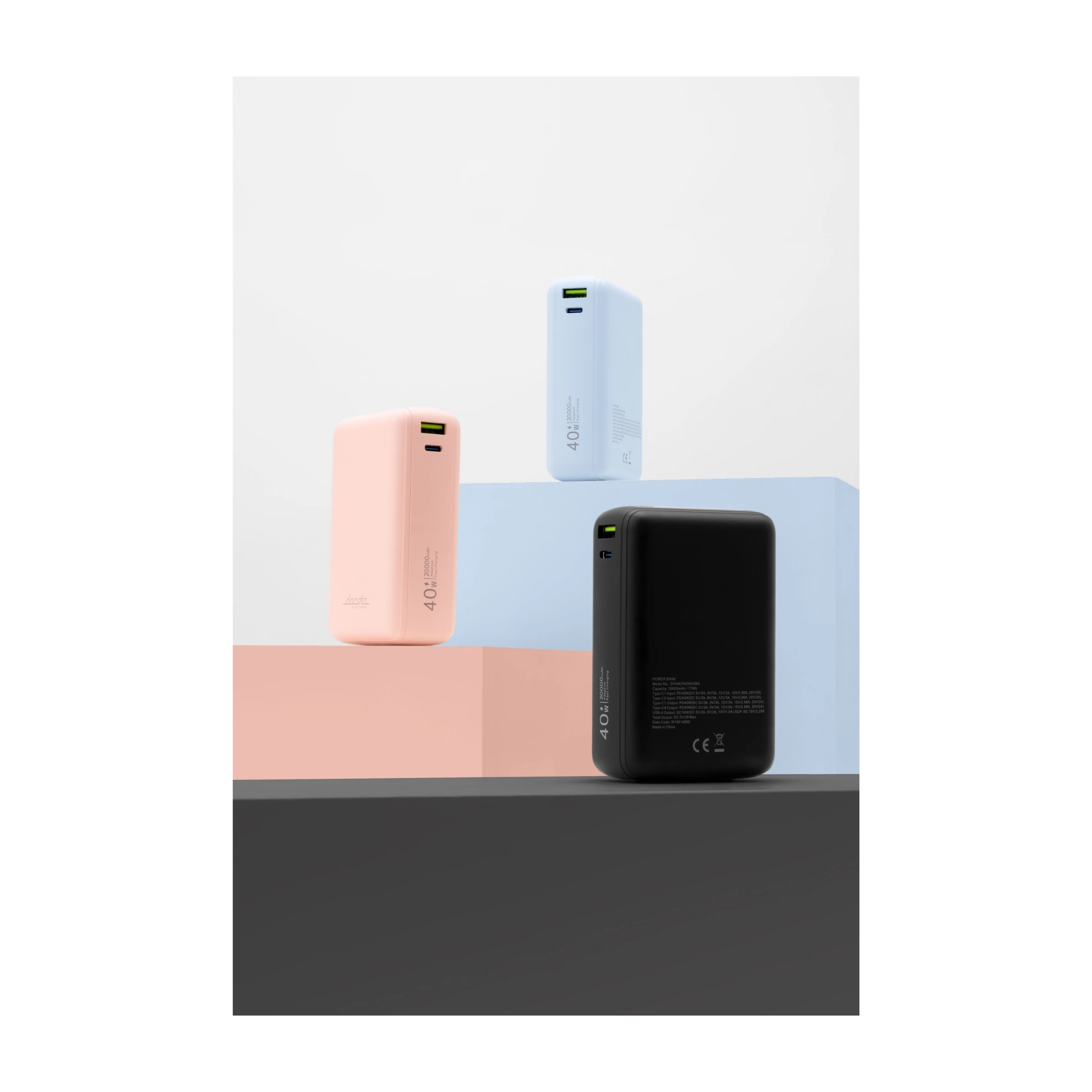 Dacota Platinum AM20 40 W powerbank 20.000 mAh, grøn billede 3
