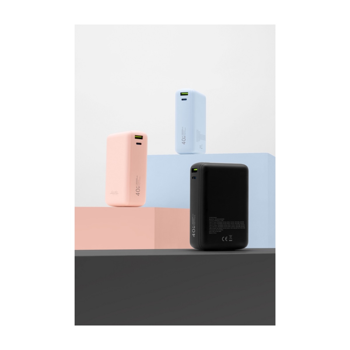 Dacota Platinum AM20 40 W powerbank 20.000 mAh, grøn billede 4