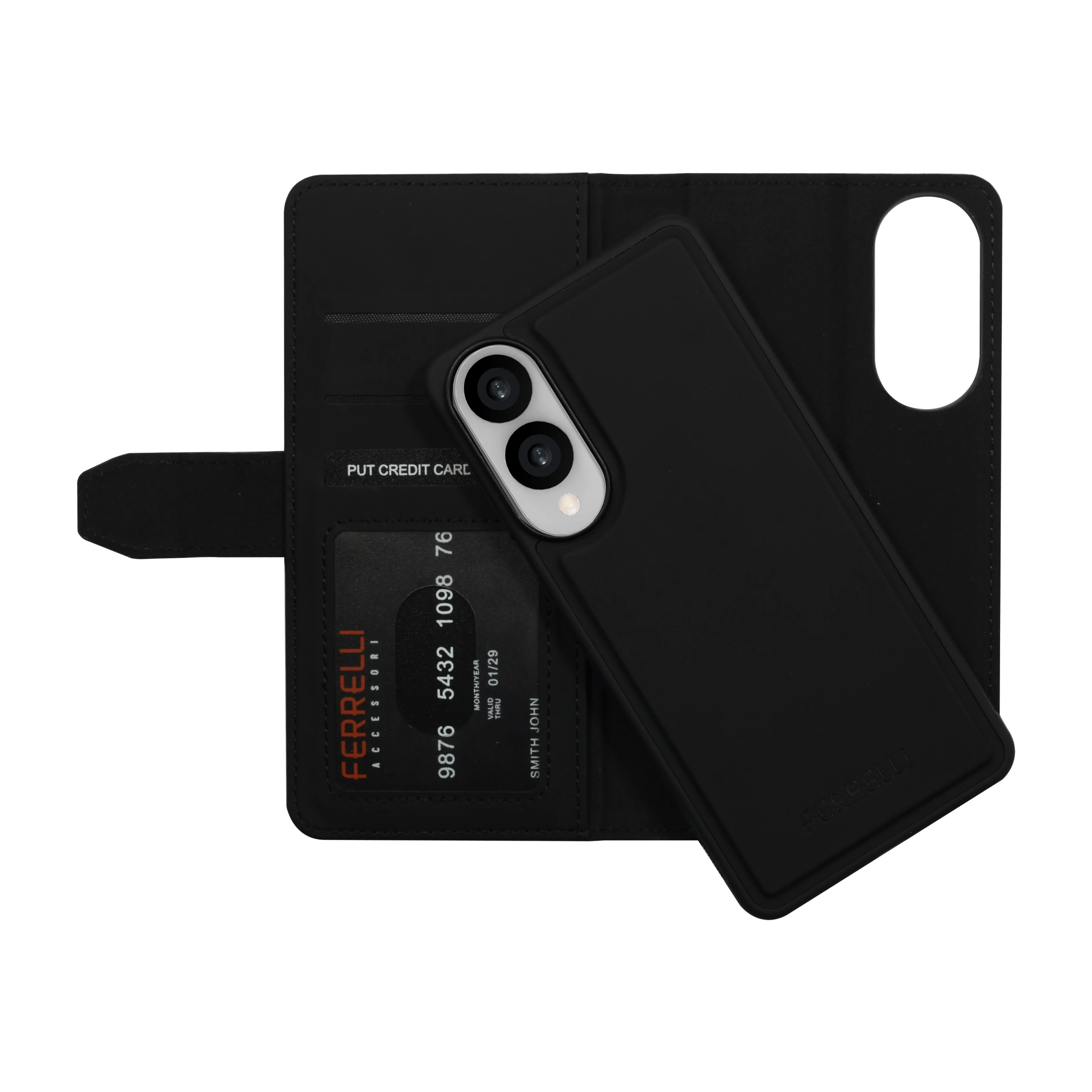 Ferrelli Samsung Galaxy S25 Edge Duo Flip cover, sort billede 4