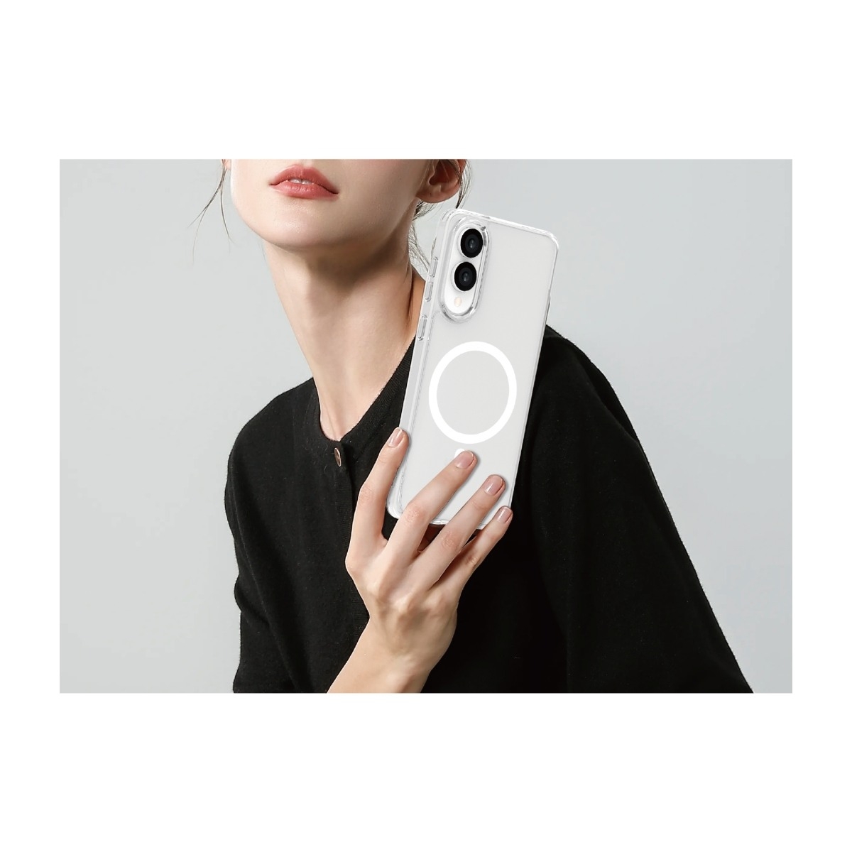 Ferrelli Samsung Galaxy S25 Edge MagSafe kompatibel magnetisk, gennemsigtigt cover billede 3