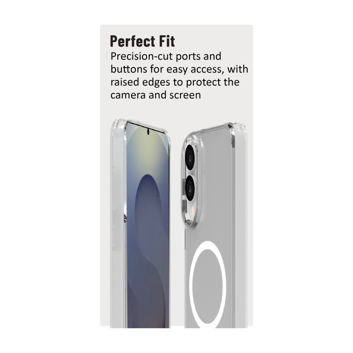 Ferrelli Samsung Galaxy S25 Edge MagSafe kompatibel magnetisk, gennemsigtigt cover billede 4