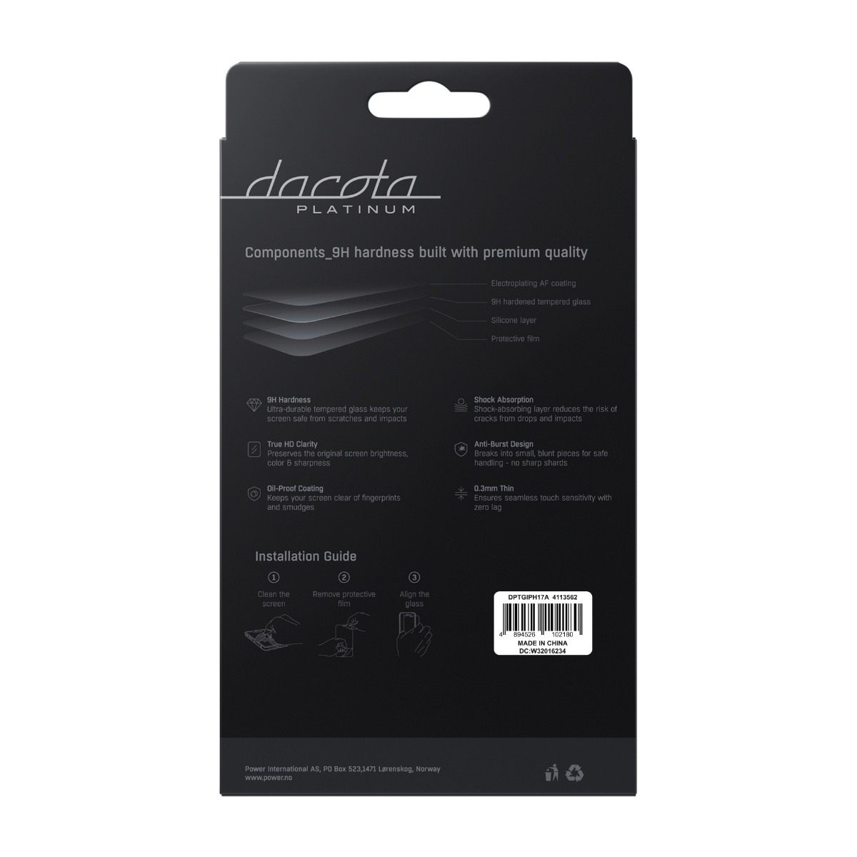 Dacota Platinum iPhone Air Tiger Glass skærmbeskytter, gennemsigtigt billede 3