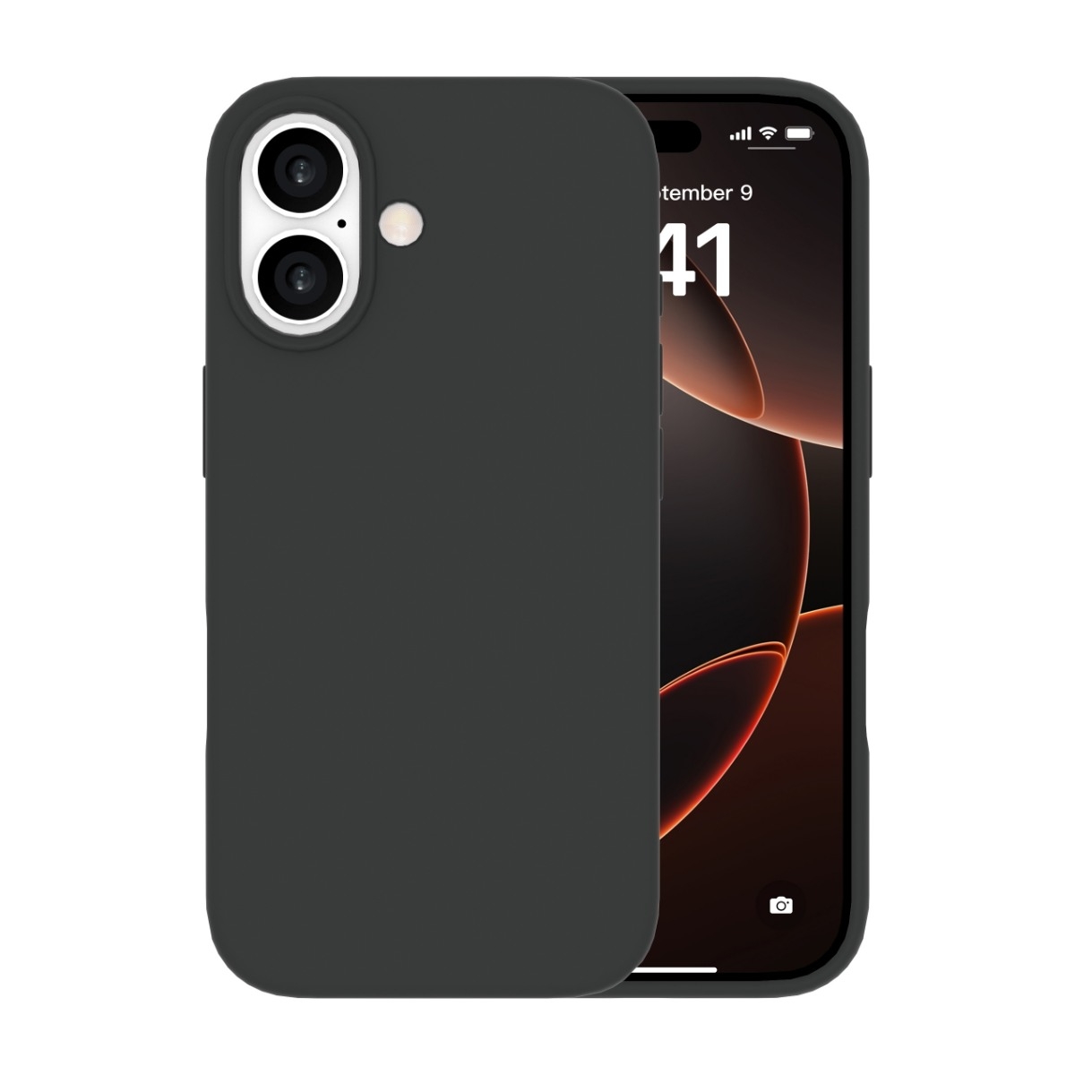 Ferrelli iPhone 17 magnetisk Liquid silikone-cover, sort billede 3