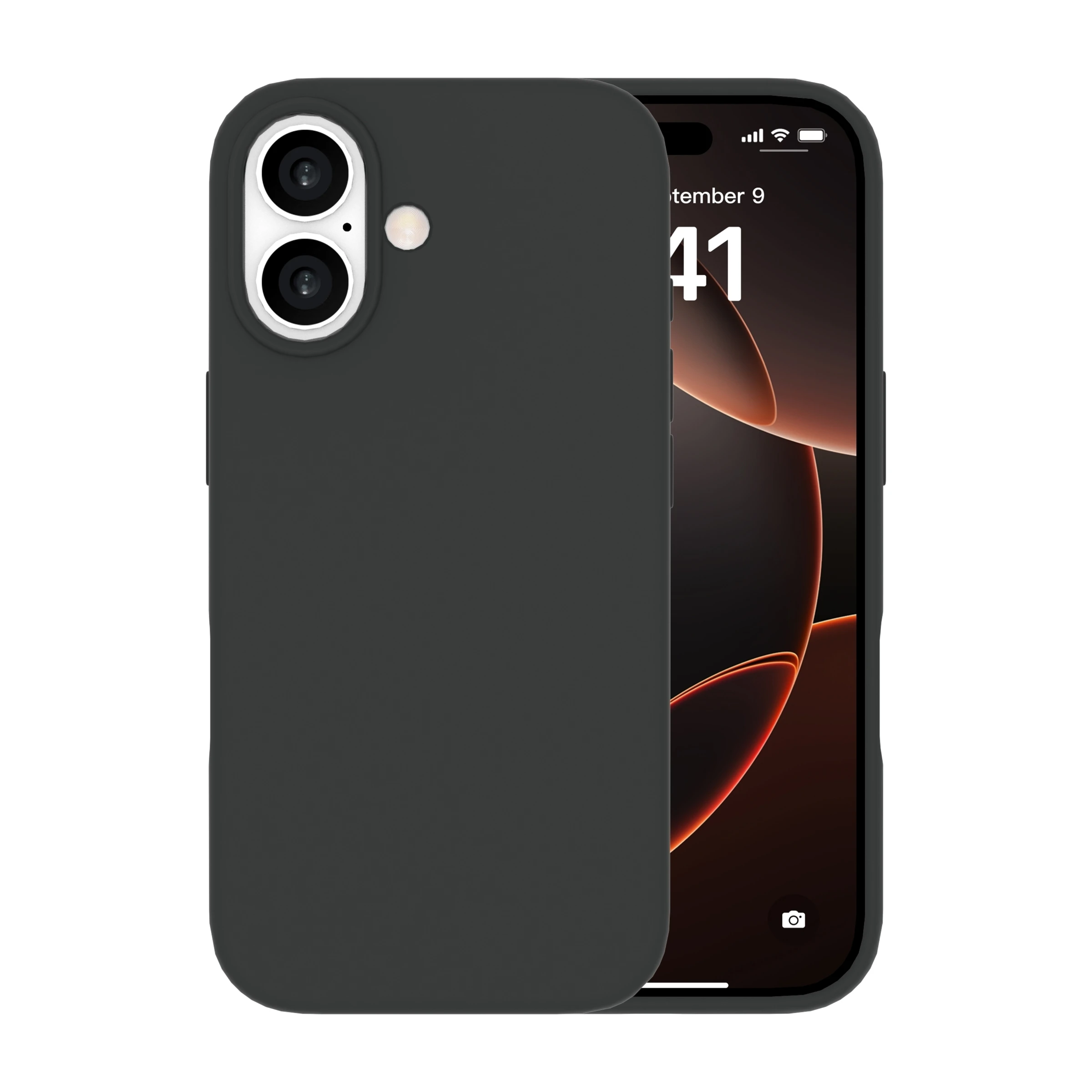 Ferrelli iPhone 17 magnetisk Liquid silikone-cover, sort billede 2