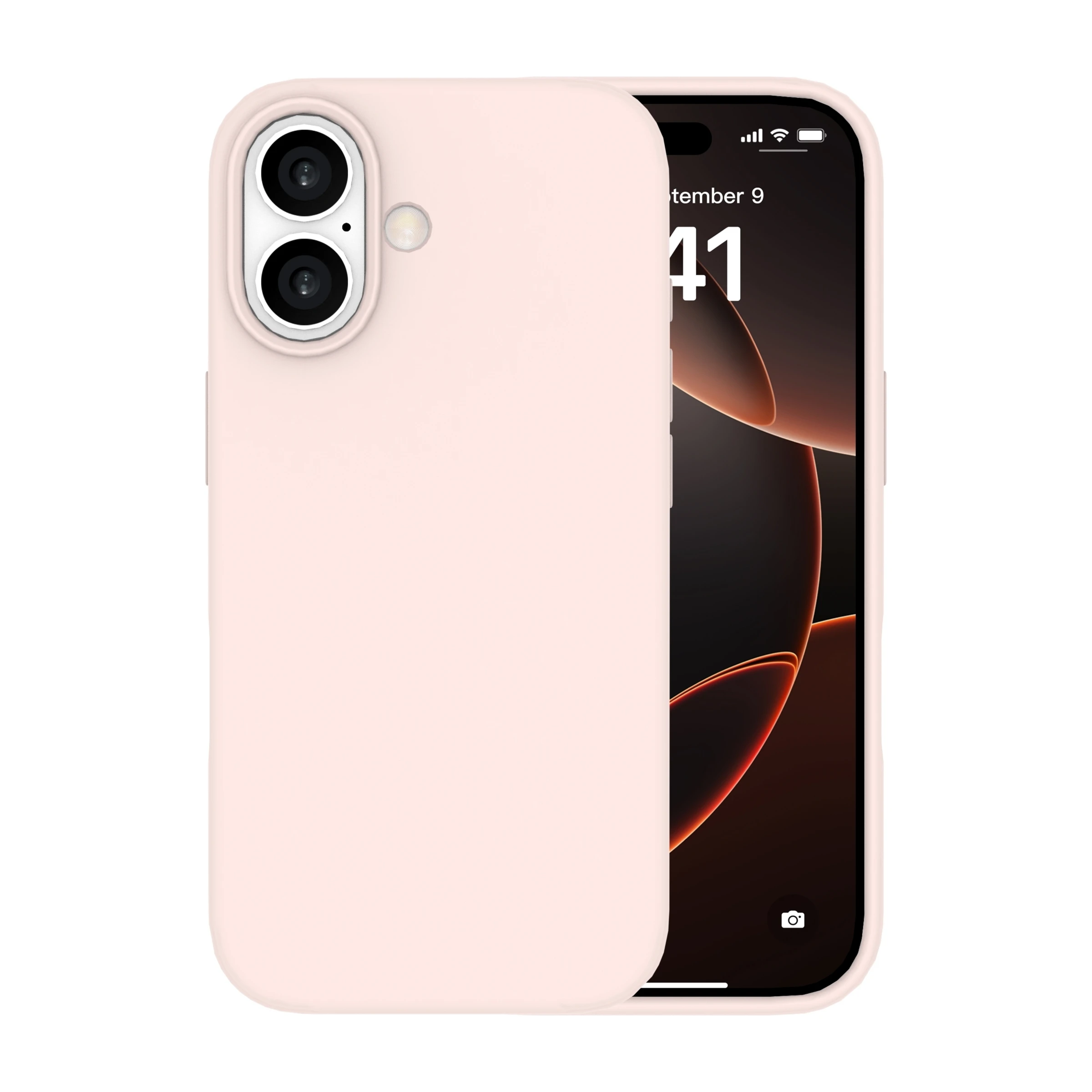 Ferrelli iPhone 17 magnetisk Liquid silikone-cover, lyserød billede 3