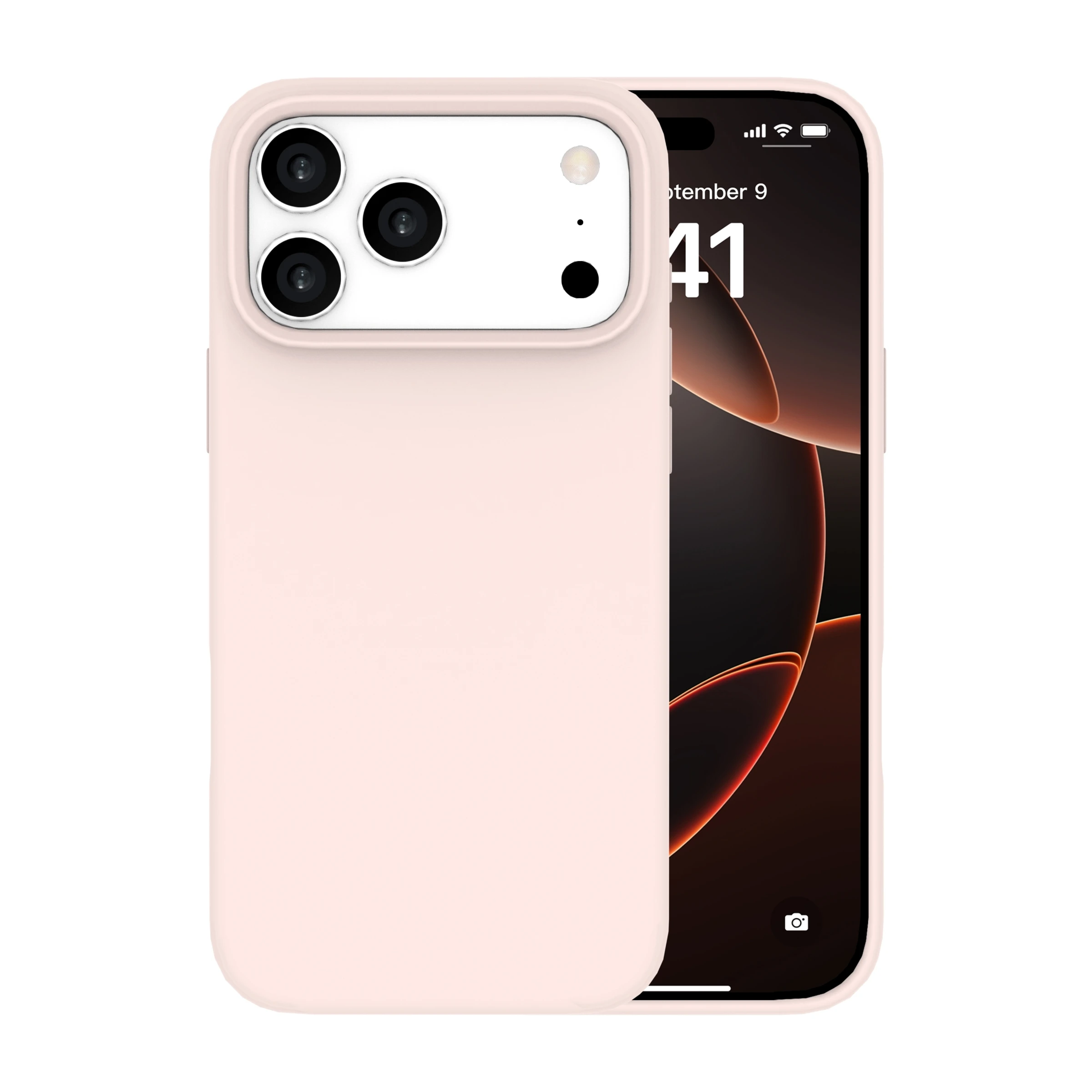 Ferrelli iPhone 17 Pro Max magnetisk Liquid silikone-cover, lyserød billede 3
