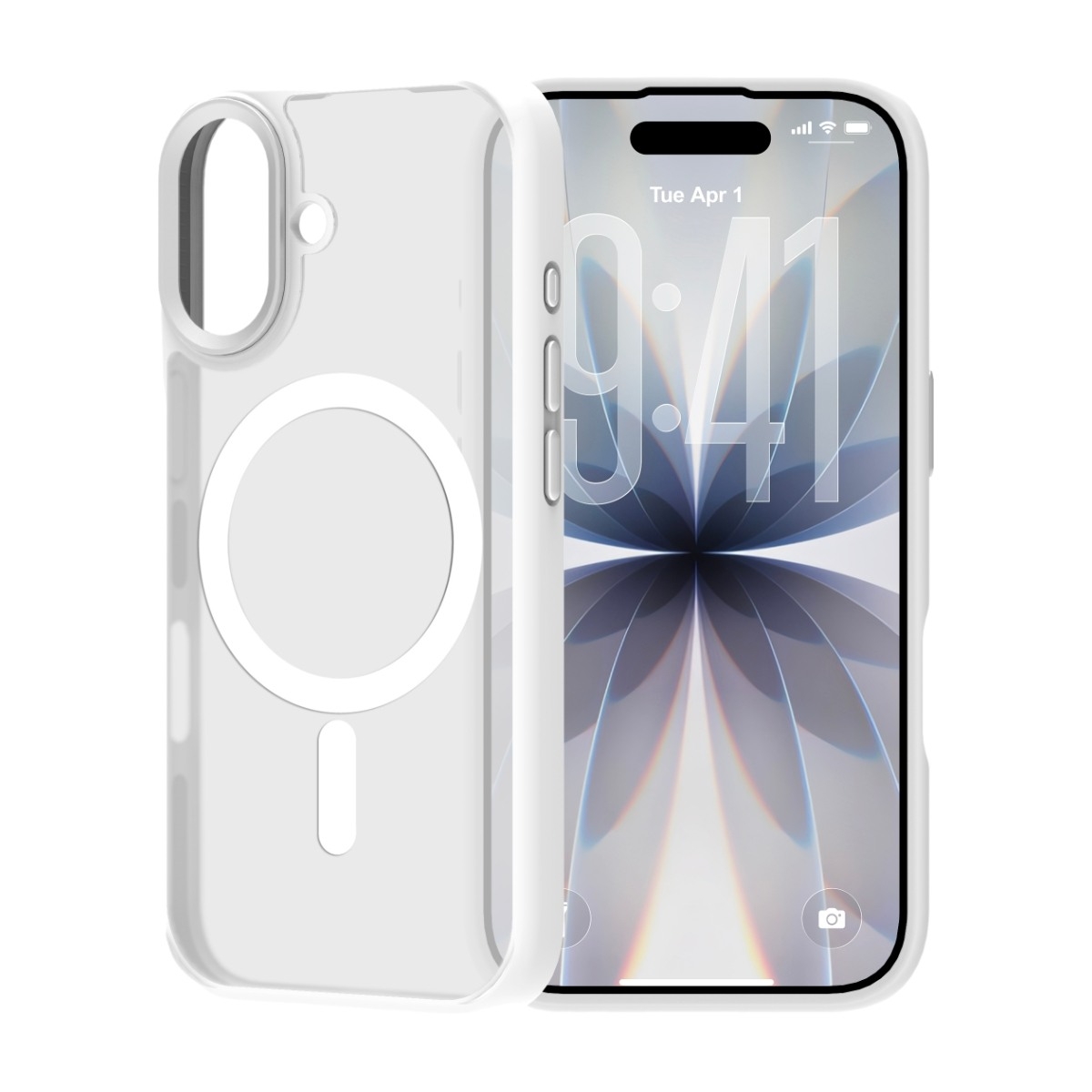 Ferrelli iPhone 17 Drop Case Mag cover, hvid/grå billede 1