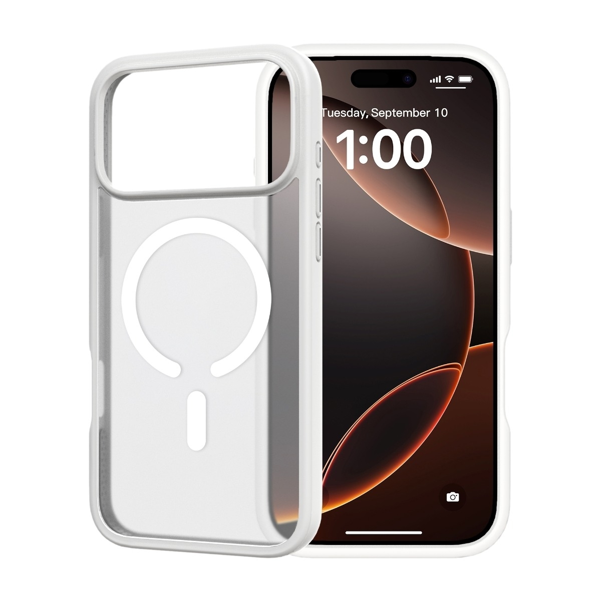 Ferrelli iPhone 17 Pro Drop Case Mag cover, hvid/grå billede 1