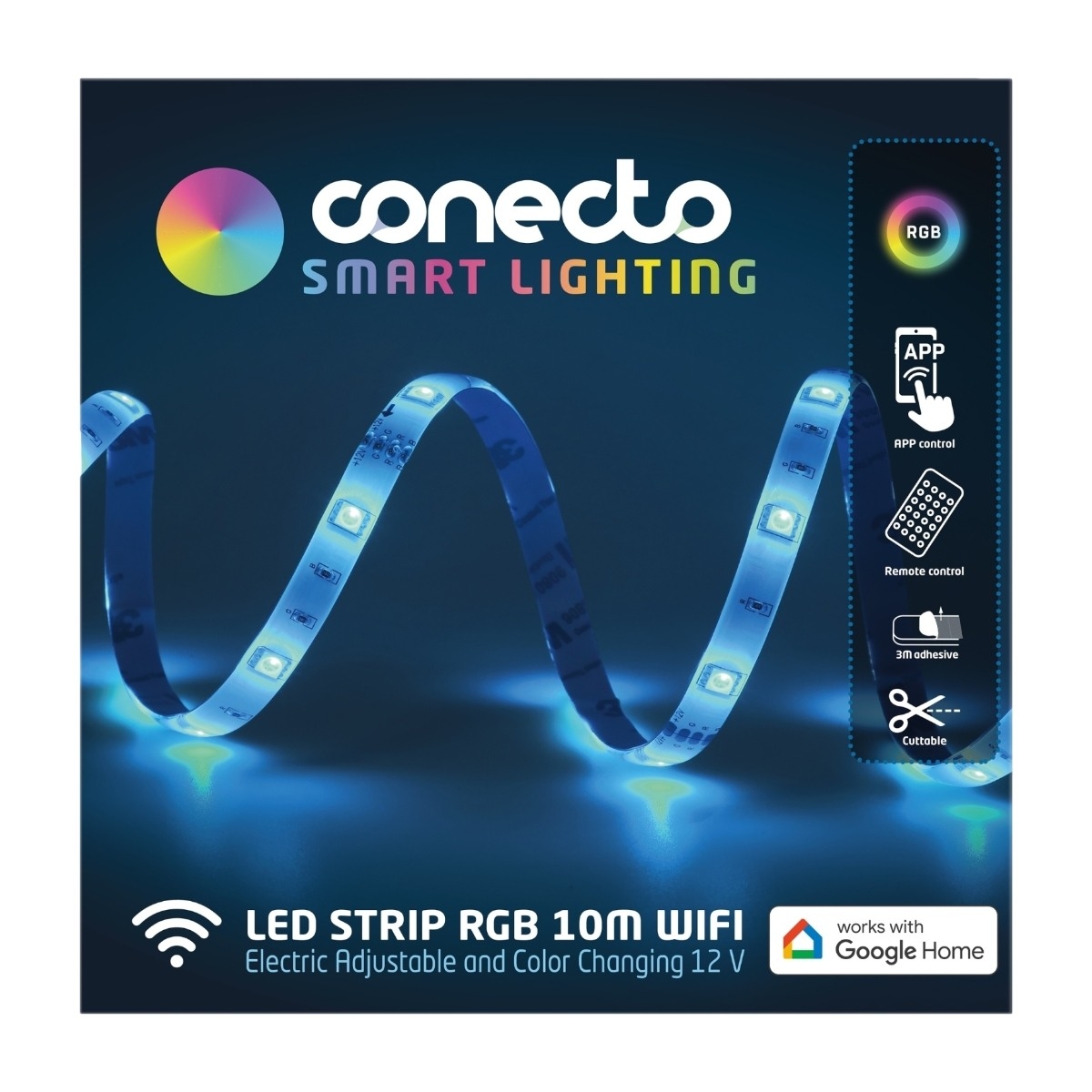Conecto RGB LED-lyskæde, 10 m billede 1
