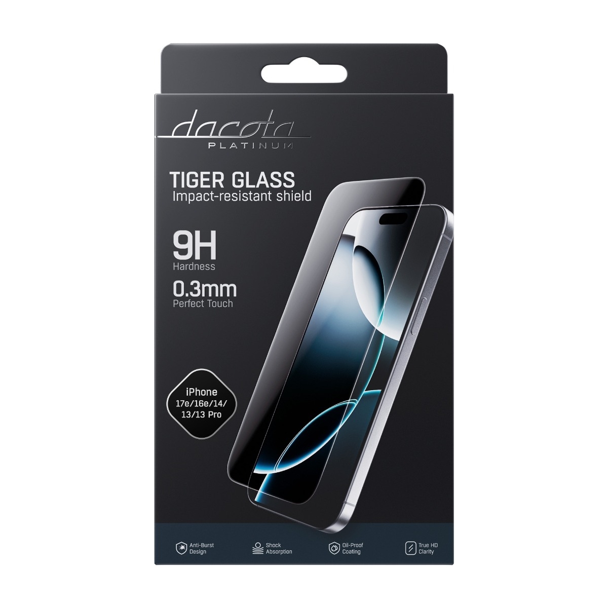 Dacota Platinum iPhone 17e/16e/14/13 skærmbeskytter i hærdet glas billede 2