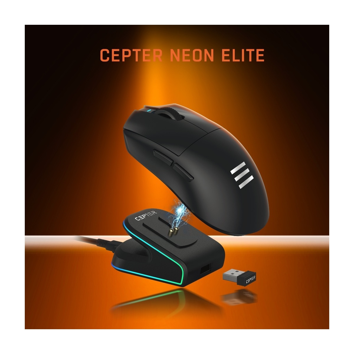 Cepter Neon Elite trådløs mus med opladningsdock billede 4