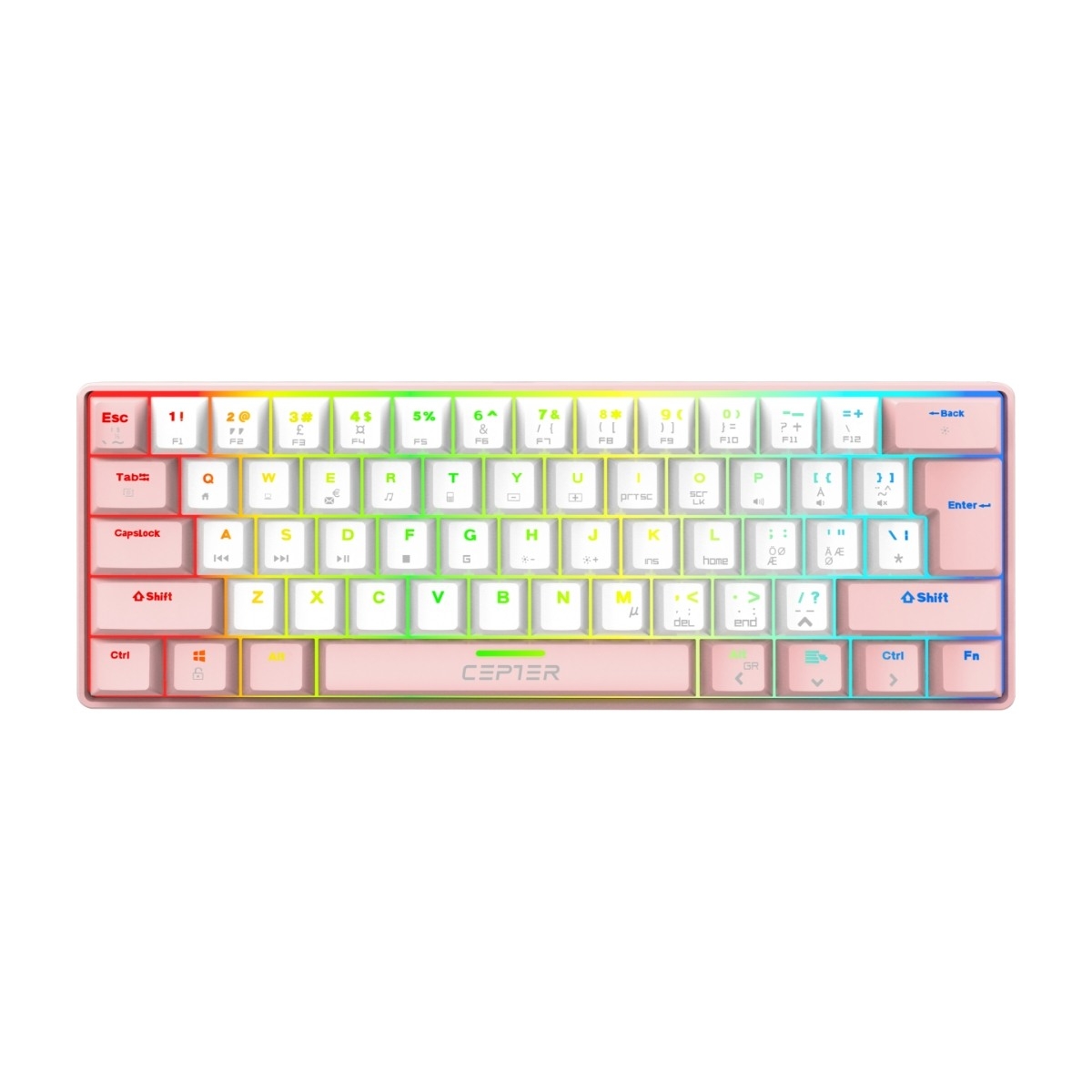 Cepter Athena, pink Mini gaming tastatur billede 1