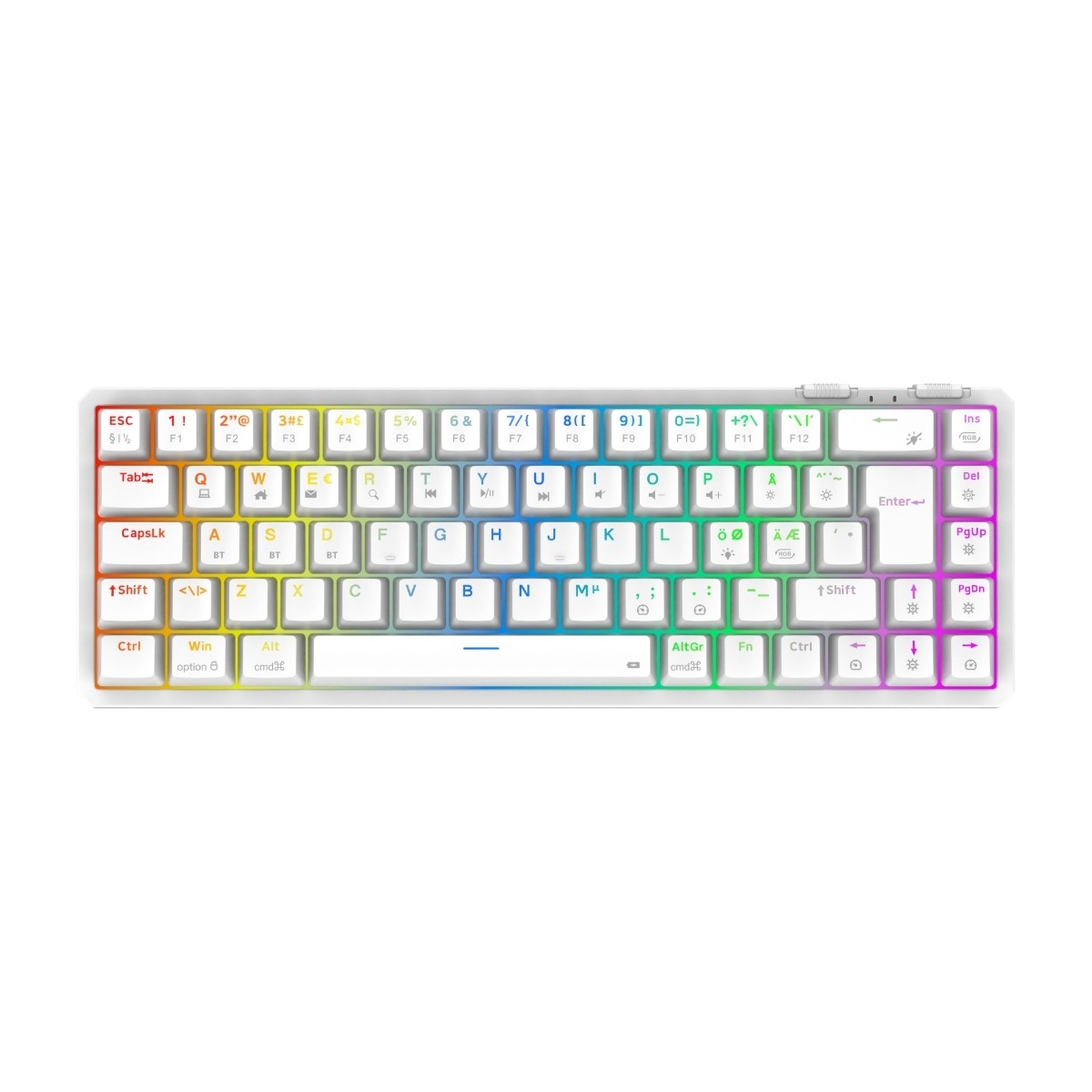 Cepter Explorer Mini trådløst gaming tastatur, hvid billede 1