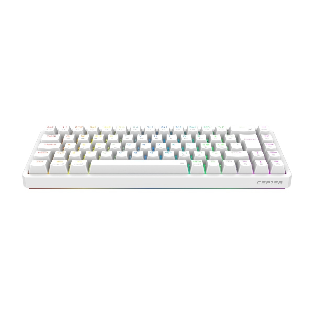 Cepter Explorer Mini trådløst gaming tastatur, hvid billede 4