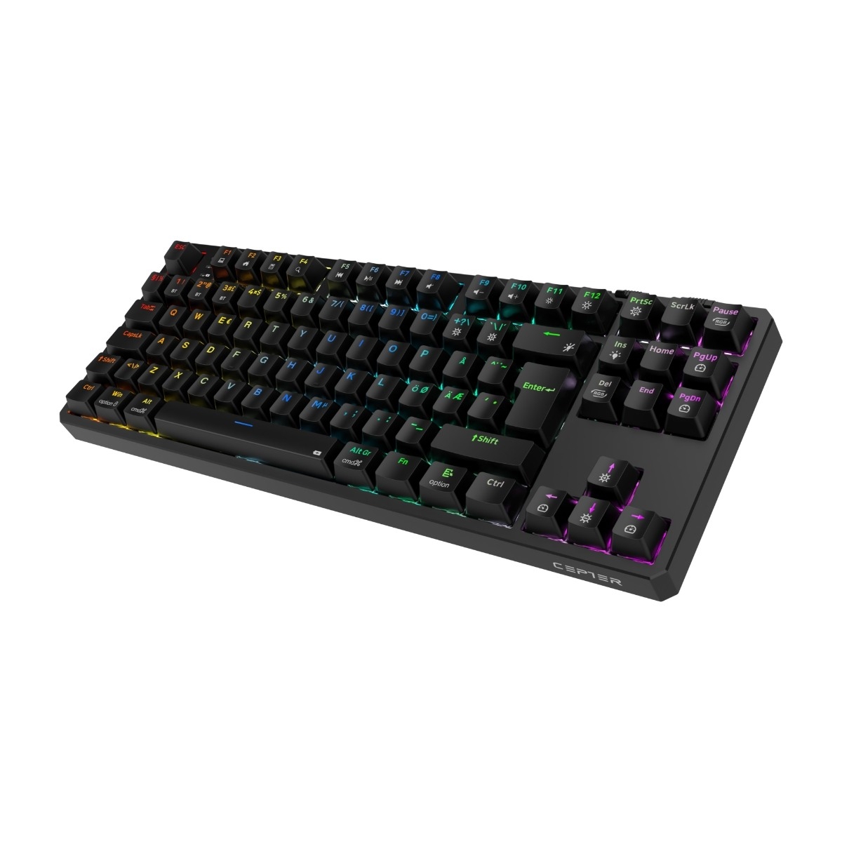 Cepter Cyclops Pro TKL trådløst gaming tastatur, sort billede 2