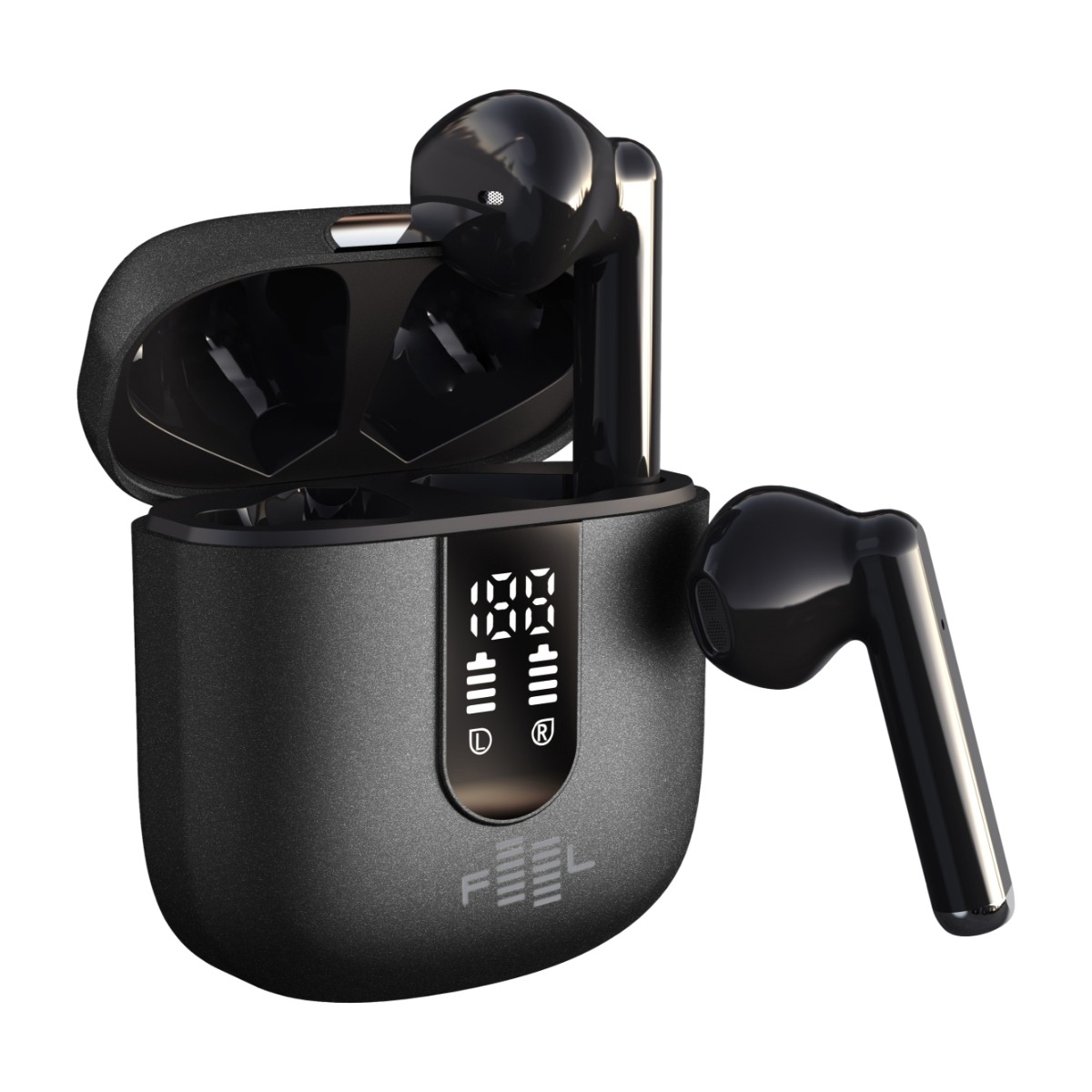 FEEL Air 400 True Wireless hovedtelefoner, sort billede 3