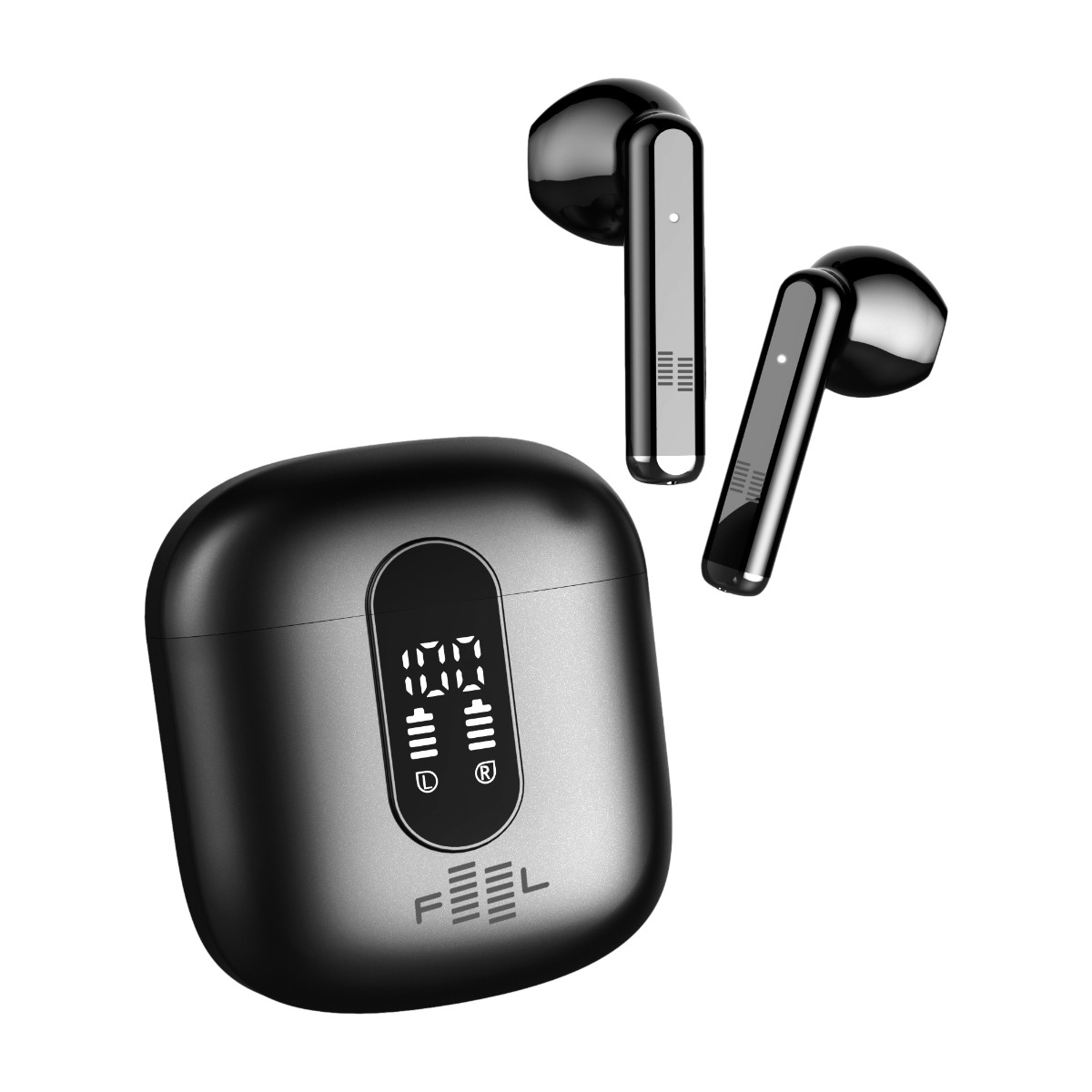 FEEL Air 400 True Wireless hovedtelefoner, sort billede 4