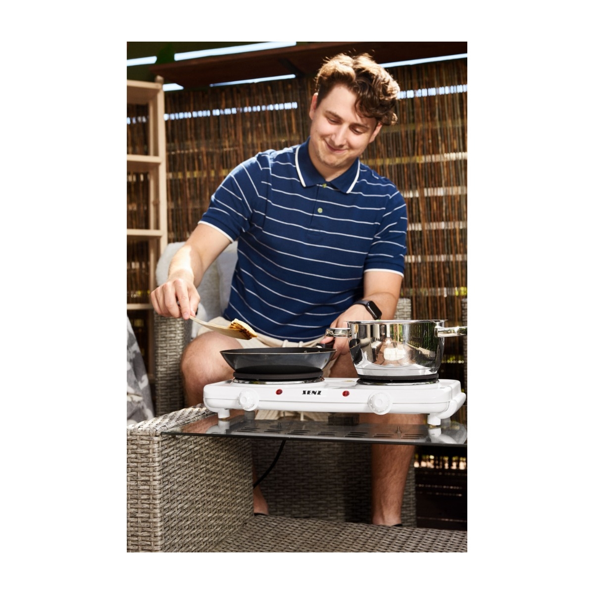 Senz SE202D dobbelt kogeplade - 7073655034402 billede 2