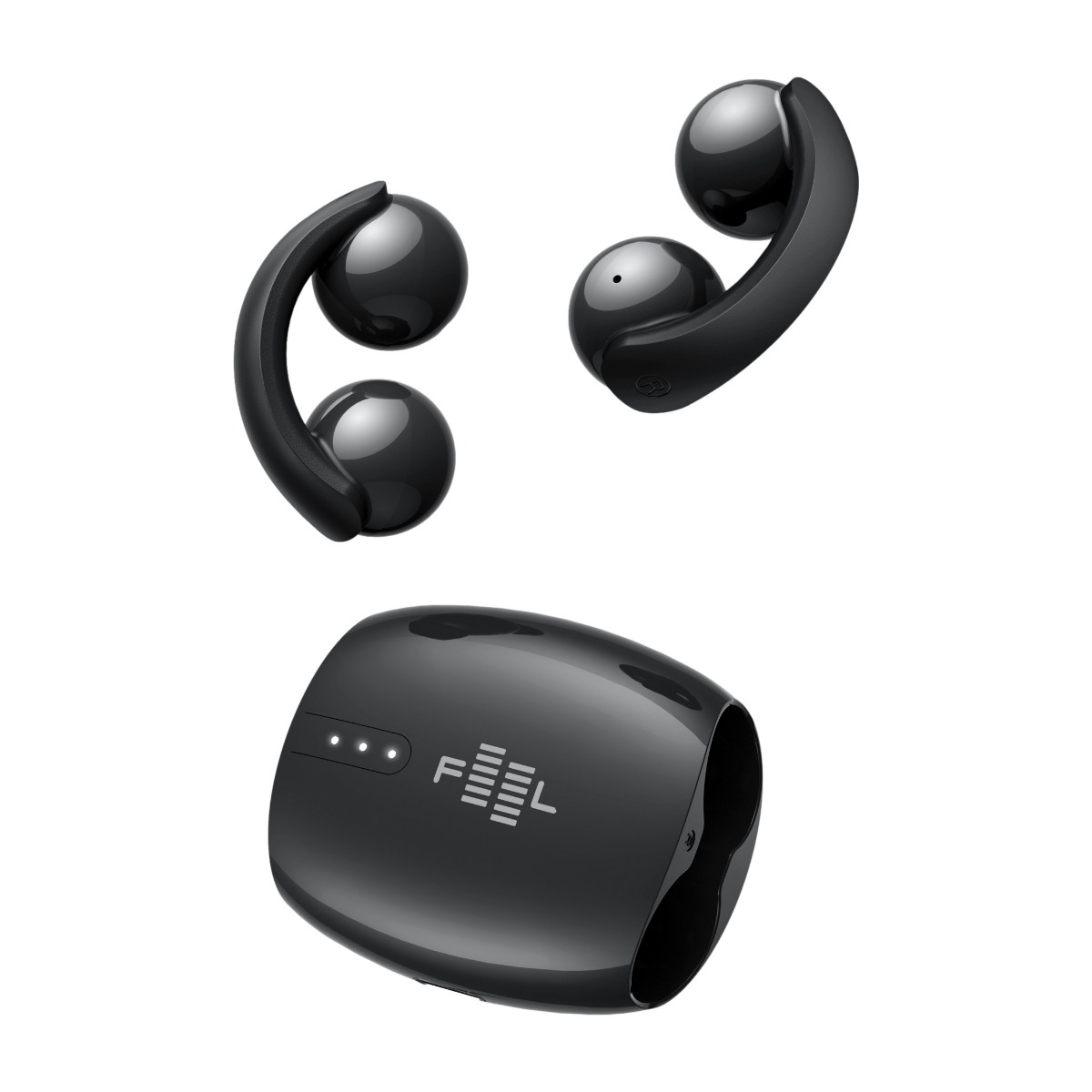 FEEL Clip Open Ear True Wireless hovedtelefoner, sort billede 1