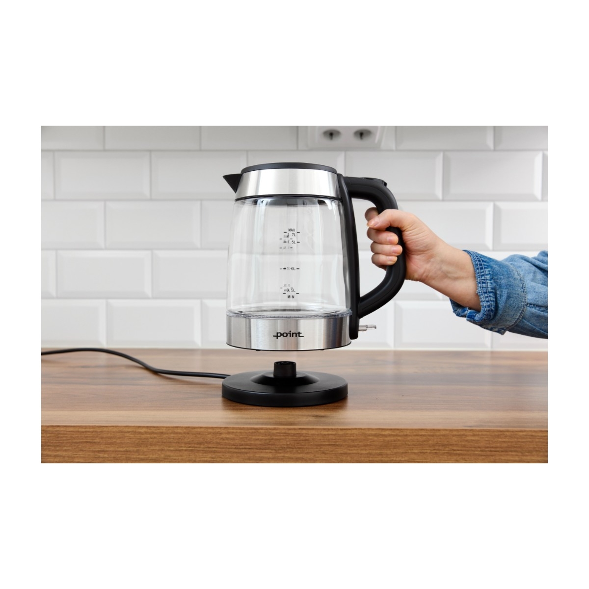 Point POKE17G0GLASS 1,7 L elkedel billede 8