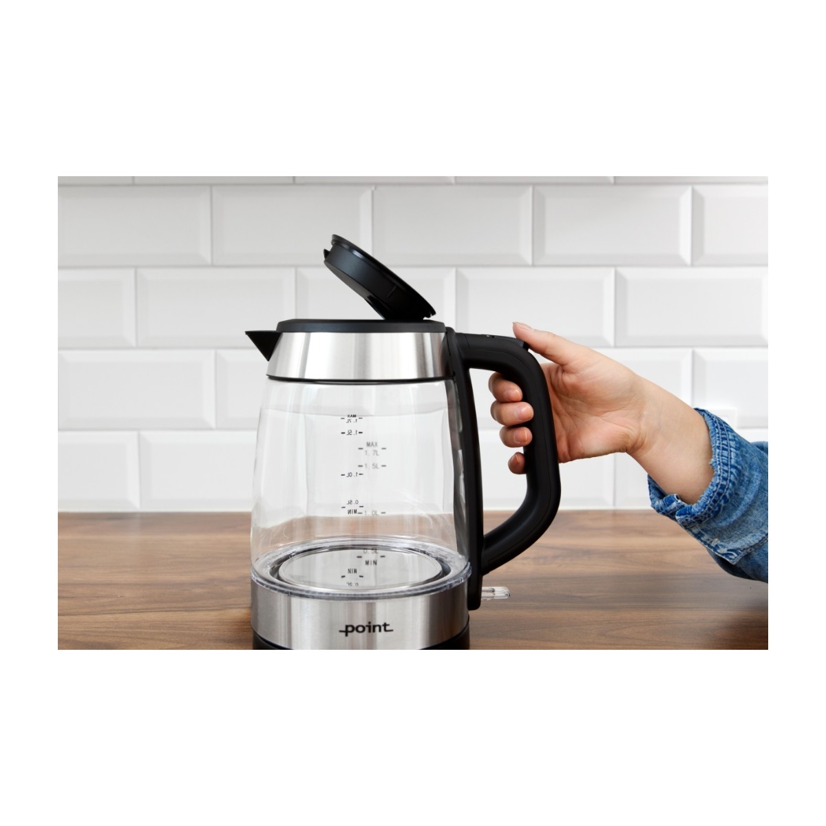 Point POKE17G0GLASS 1,7 L elkedel billede 6