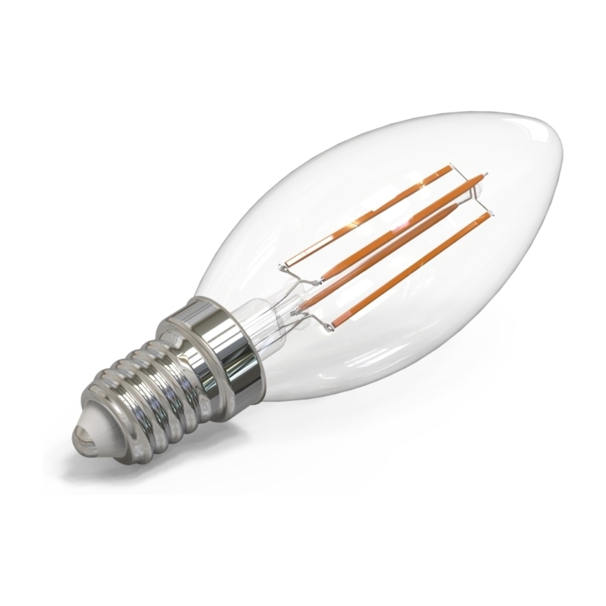 Kulz KLE14C450C E14 5W 450LM LED-pære, klart glas billede 2