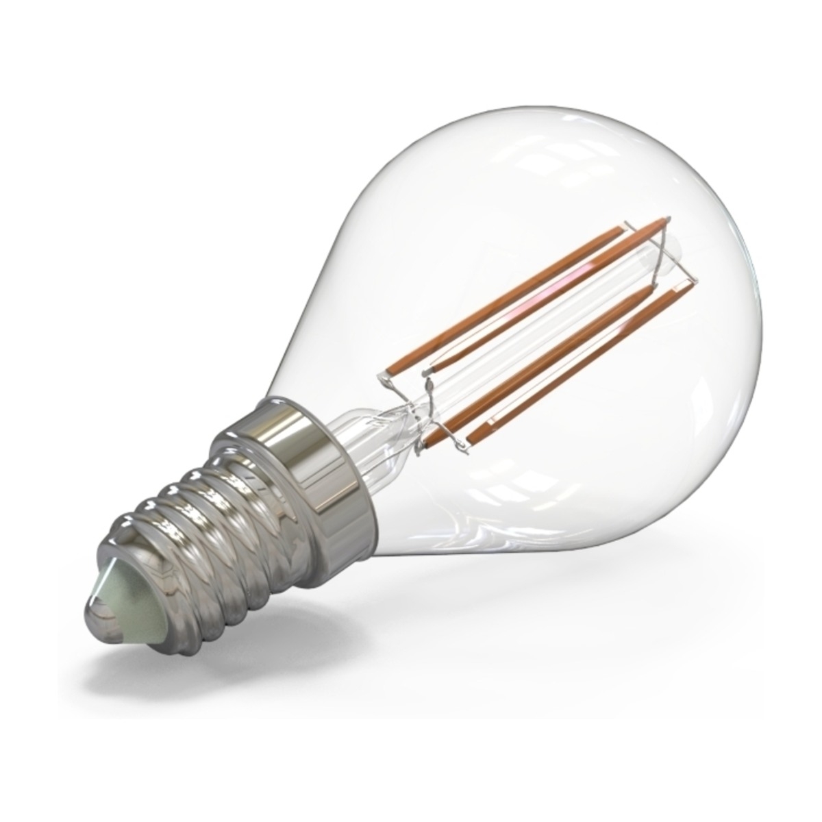 Kulz KLE14G300C E14 3W 300LM LED-pære, klart glas billede 2