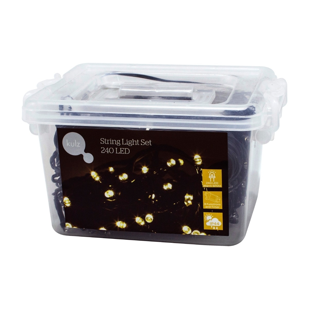 Kulz KULEDST240WW2 lyskæde 240 LED, Varm hvid billede 1