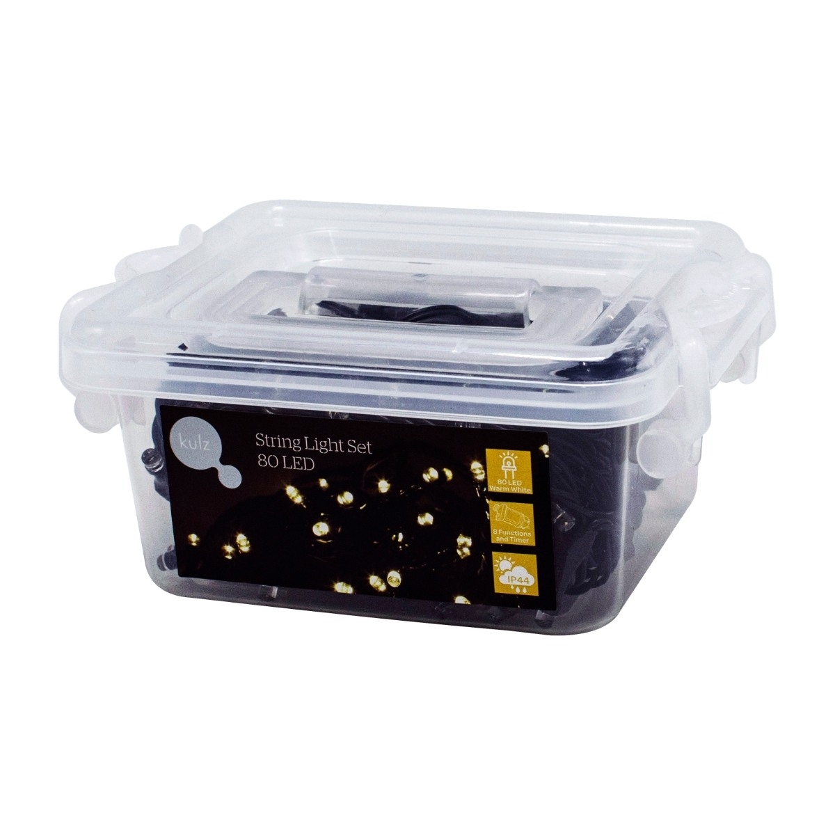 Kulz KULEDST80WW2 lyskæde 80 LED, Varm hvid billede 1