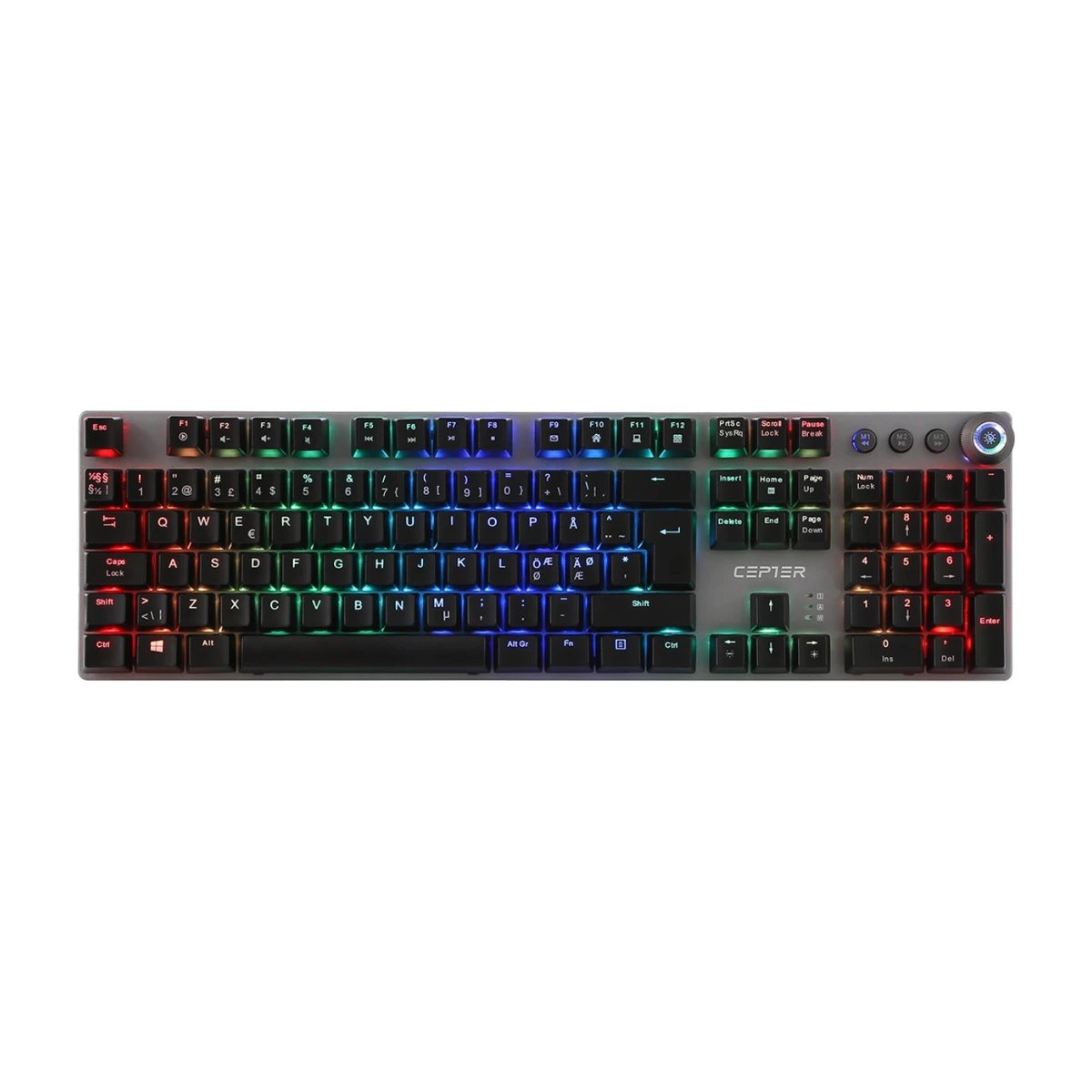 Cepter Legacy gaming-tastatur, blå kontakter billede 2