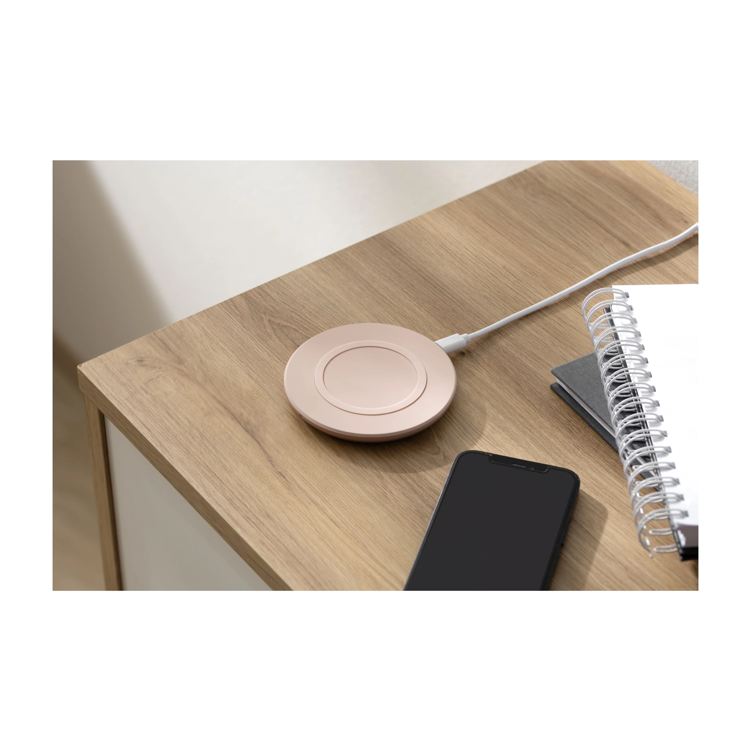 Dacota Platinum trådløs oplader 15 W Kit, lyserød billede 4